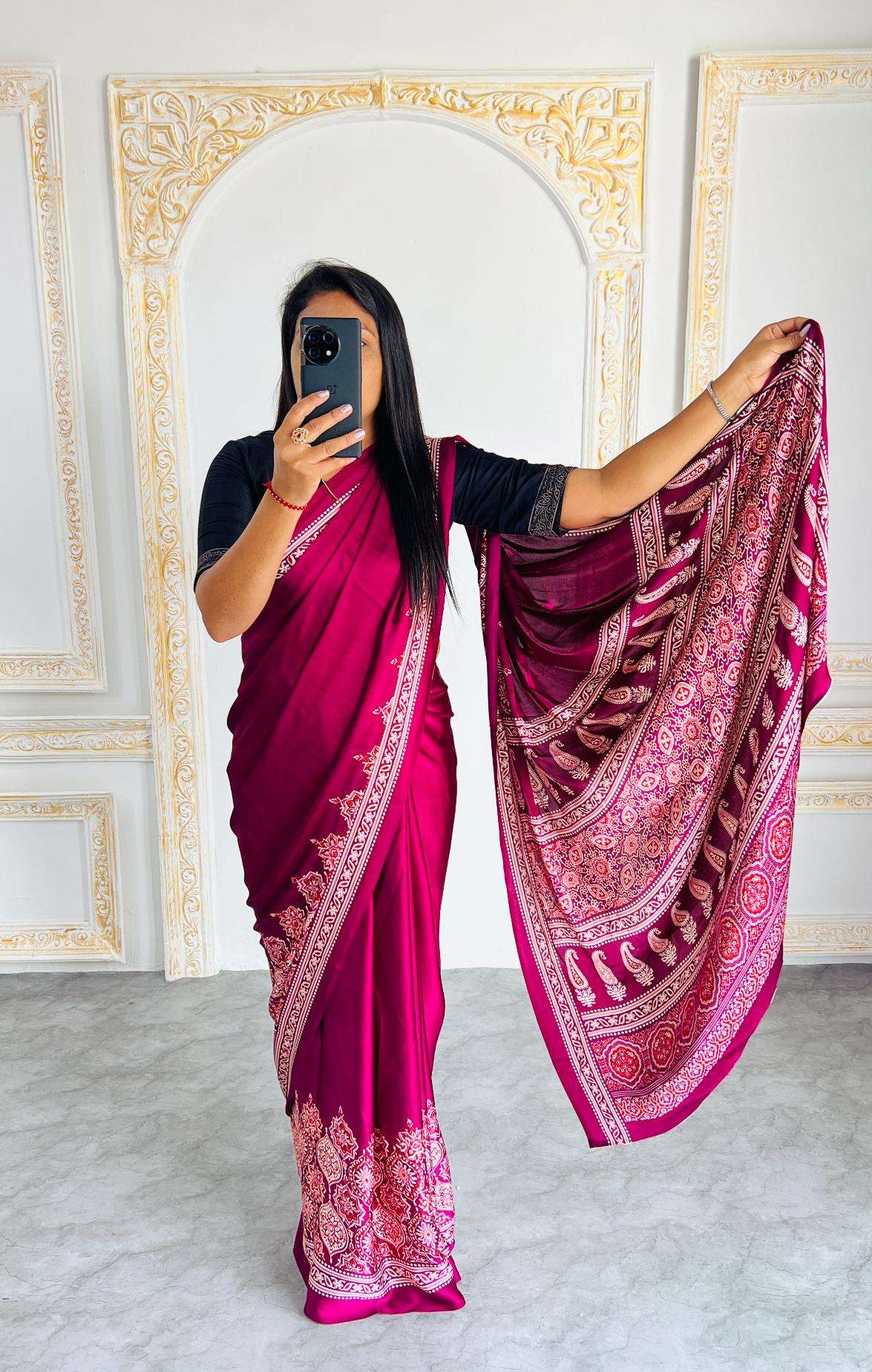 Ynf Gajji Silk RIN207 2206 Silk Sarees Wholesale Gajji Modal Sarees Fancy Printed Silk Sarees Manufacturer