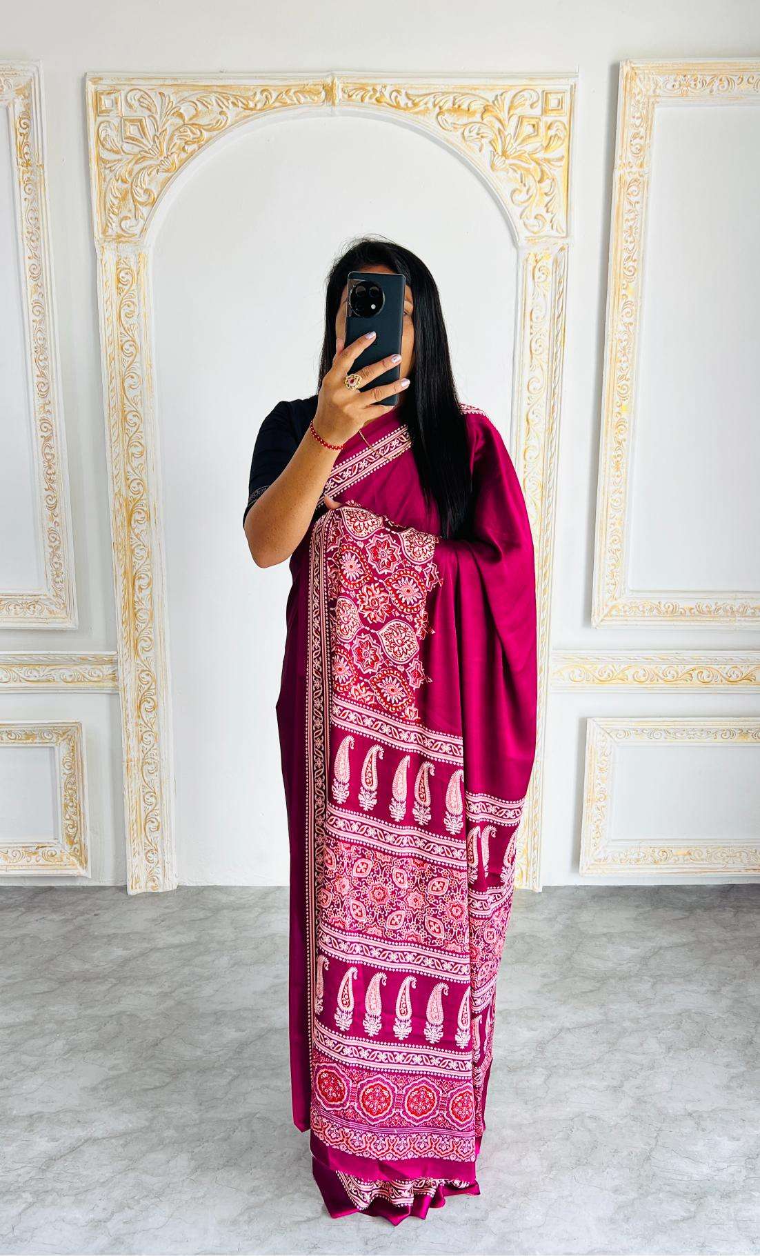 Ynf Gajji Silk RIN207 2206 Silk Sarees Wholesale Gajji Modal Sarees Fancy Printed Silk Sarees Manufacturer