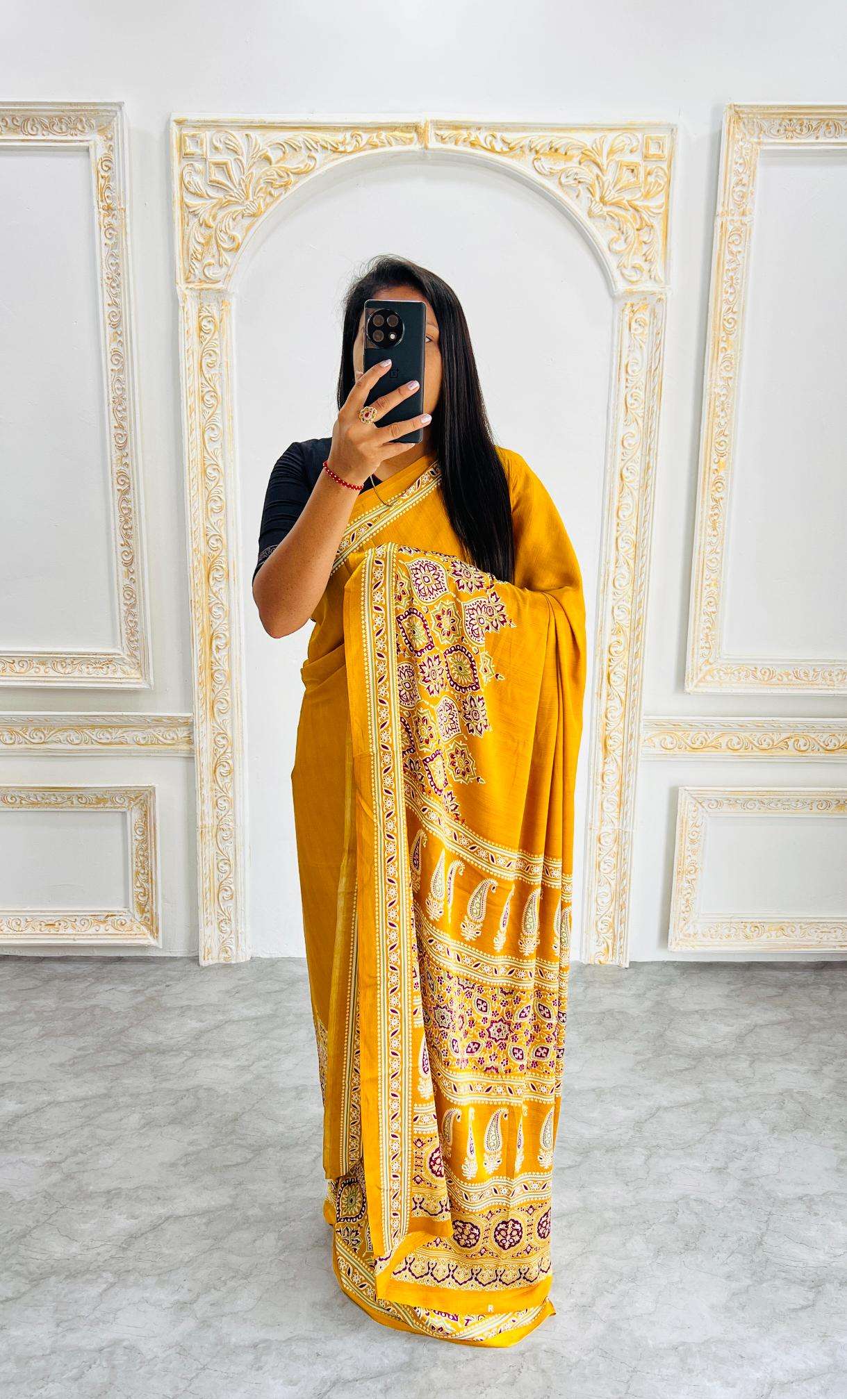 Ynf Gajji Silk RIN207 2206 Silk Sarees Wholesale Gajji Modal Sarees Fancy Printed Silk Sarees Manufacturer