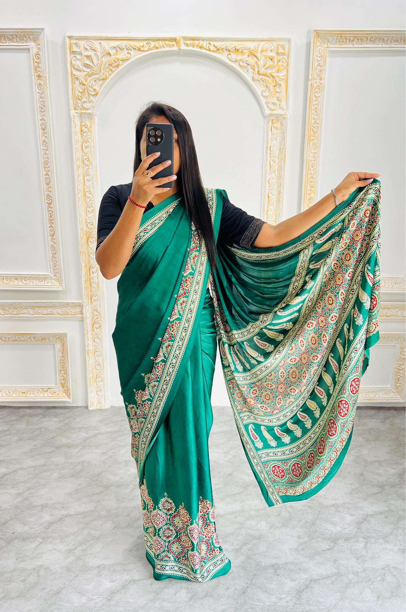 Ynf Gajji Silk RIN207 2206 Silk Sarees Wholesale Gajji Modal Sarees Fancy Printed Silk Sarees Manufacturer