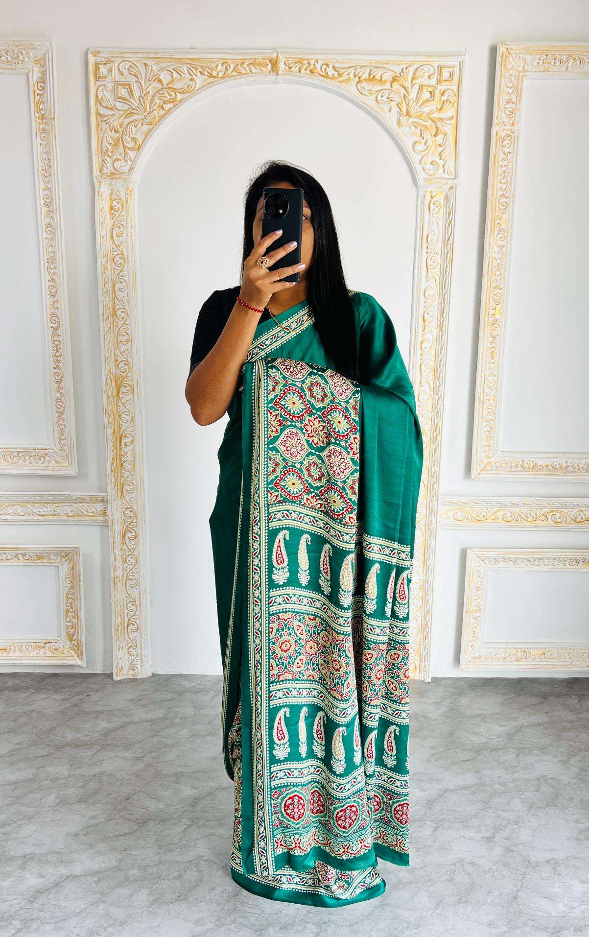 Ynf Gajji Silk RIN207 2206 Silk Sarees Wholesale Gajji Modal Sarees Fancy Printed Silk Sarees Manufacturer