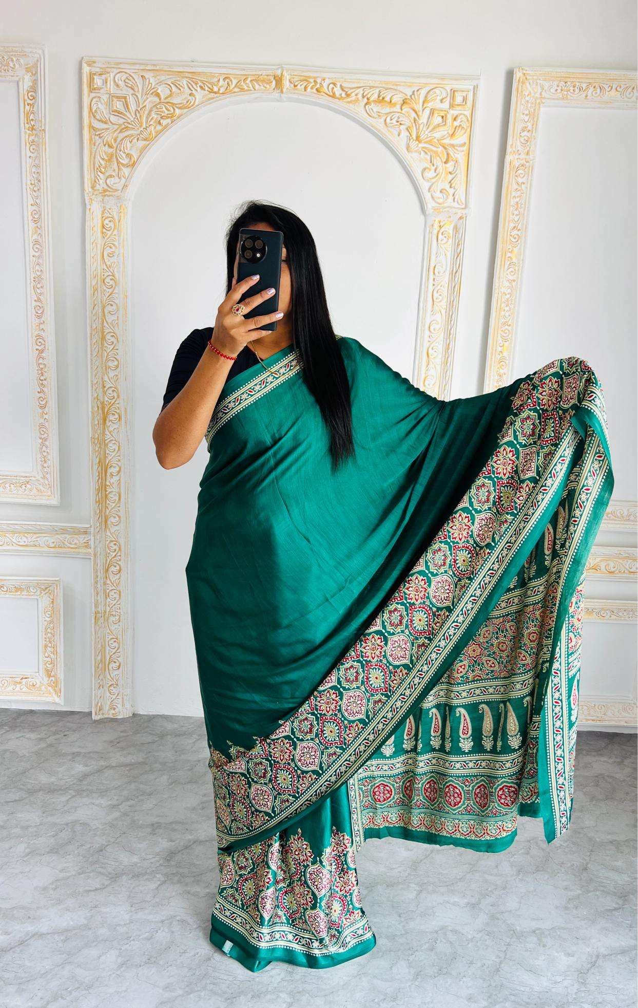 Ynf Gajji Silk RIN207 2206 Silk Sarees Wholesale Gajji Modal Sarees Fancy Printed Silk Sarees Manufacturer