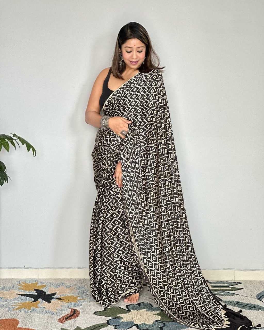 Ynf Gajji Silk RIN207 2234 Silk Sarees Wholesale Gajji Modal Sarees Printed Silk Saree Manufacturer