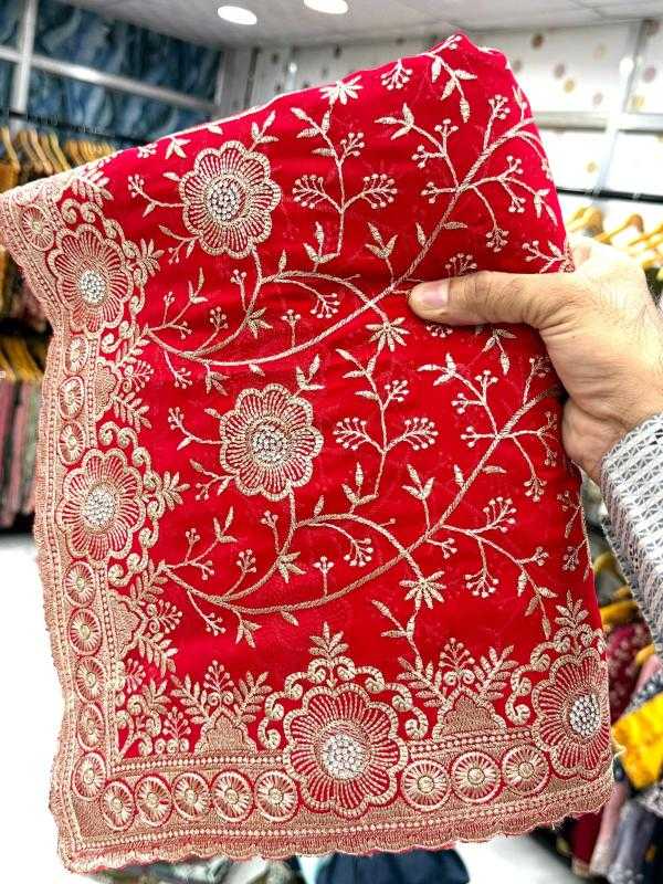 Ynf Georgette KESH114 5531 Sarees Wholesale Georgette Sarees Embroidered Sarees Stone Work Saree Manufacturer