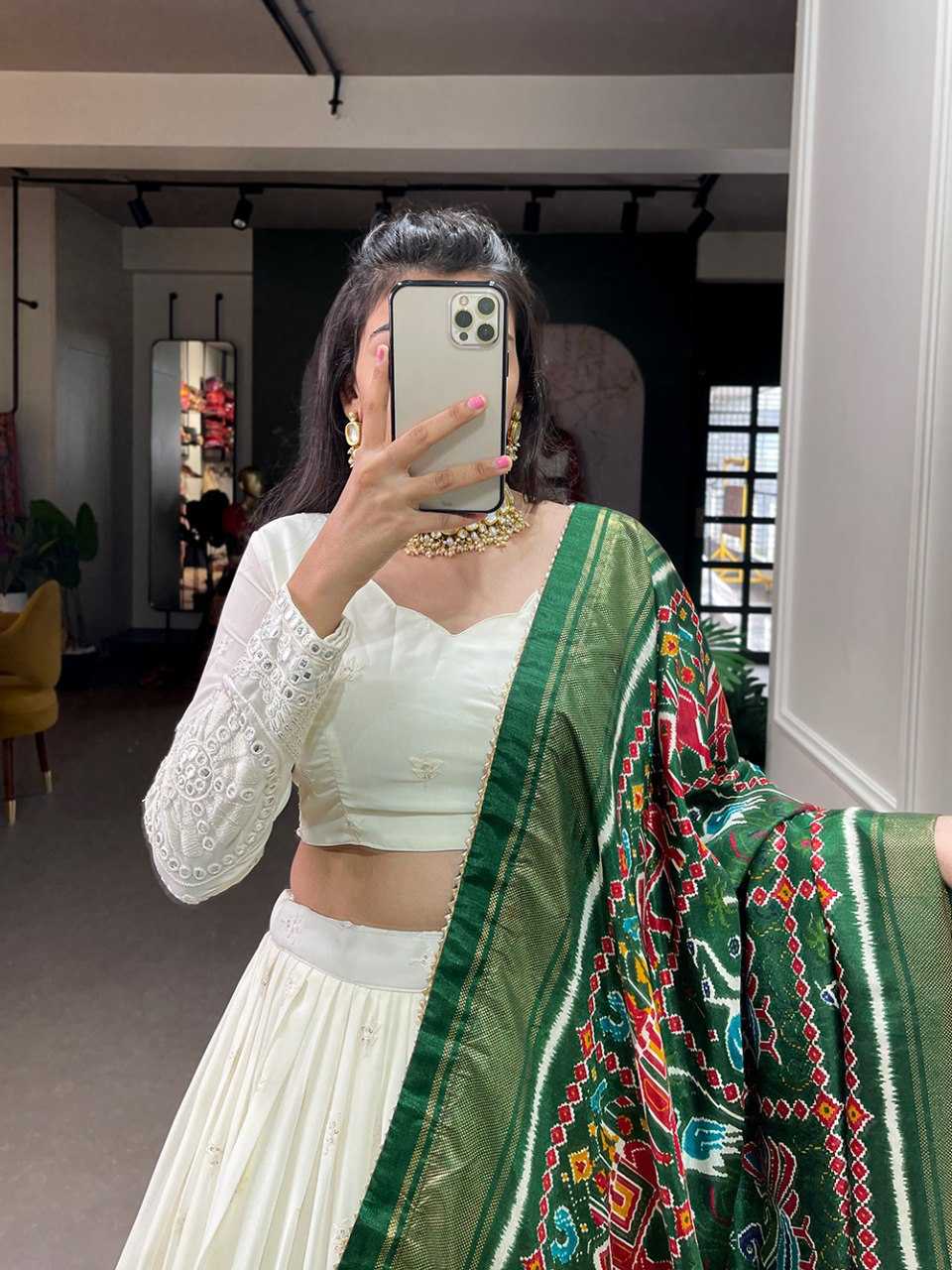 Ynf Georgette KESH134 1500 Lehengas Wedding Collections Festive Collections Wholesale Georgette Lehenga Mirror Work Lehenga Onam Collections Manufacturer