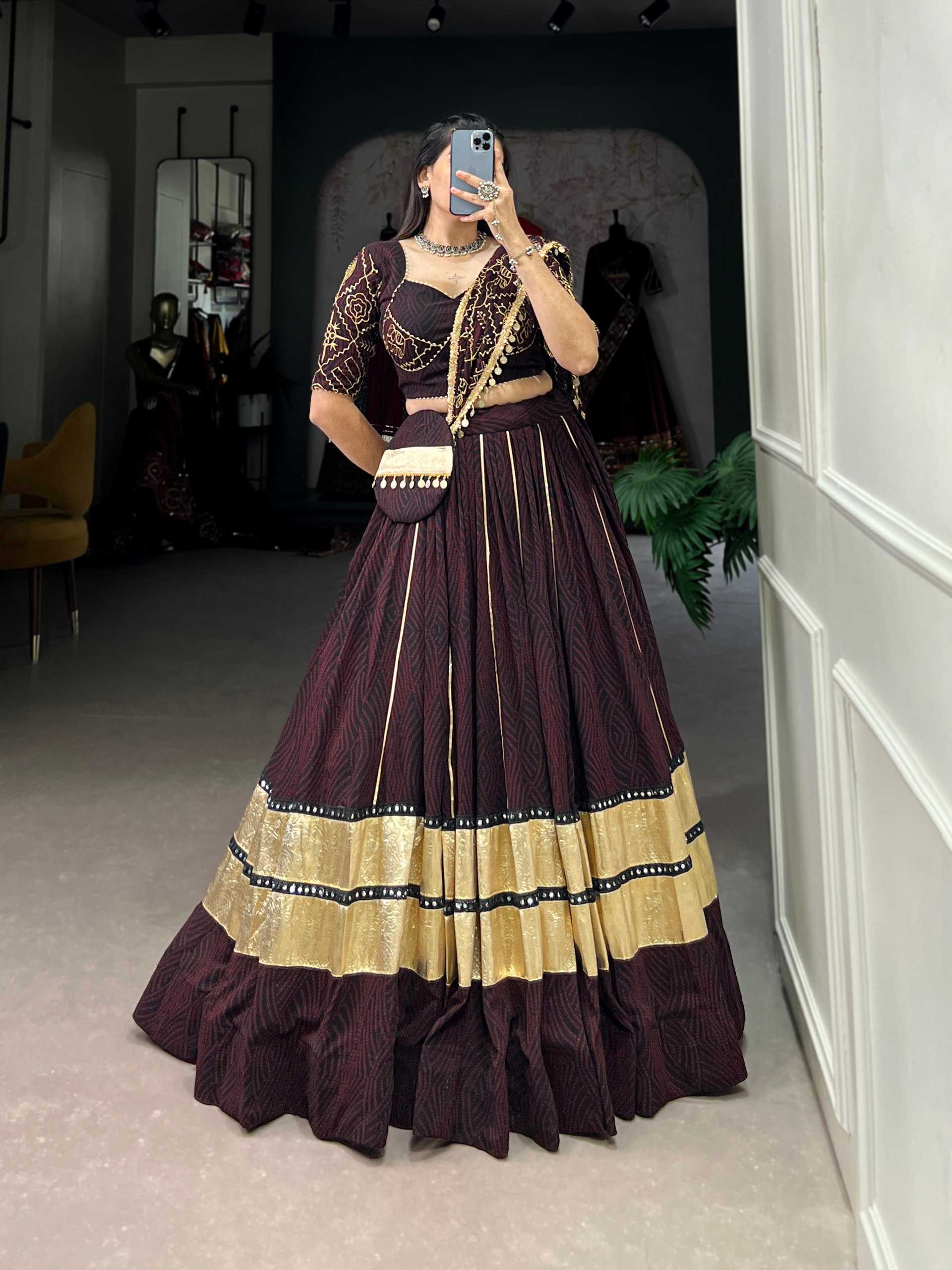 Ynf Georgette KESH134 1702 Lehengas Festive Collections Wholesale Printed Lehenga Georgette Lehenga Gota Patti Lehenga Manufacturer