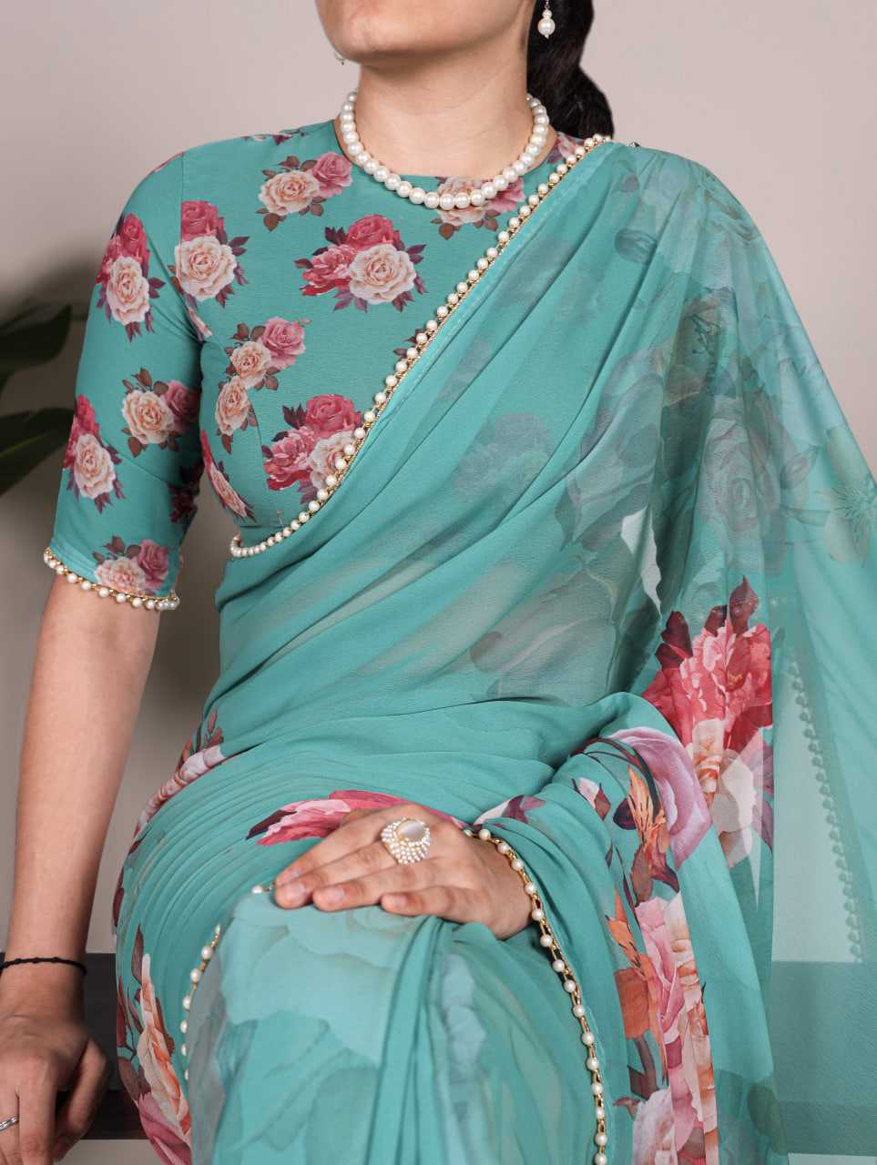 Ynf Georgette KESH134 7007 Sarees Wedding Collections Festive Collections Wholesale Printed Sarees Georgette Sarees Lace Border Sarees Manufacturer