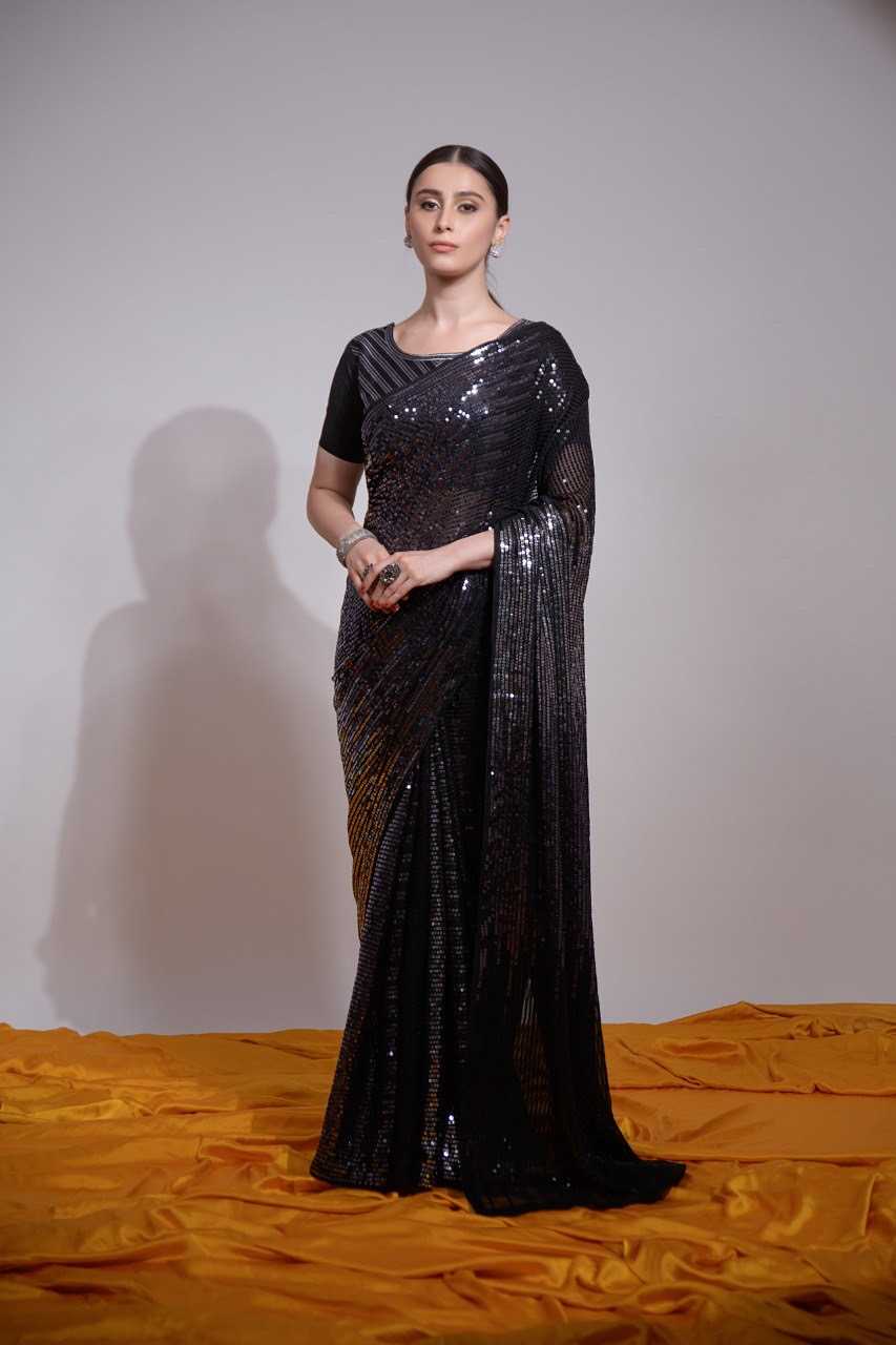 Ynf Georgette KESH151 5245 Sarees Wholesale Fancy Sarees Georgette Sarees Embroidered Sarees Manufacturer