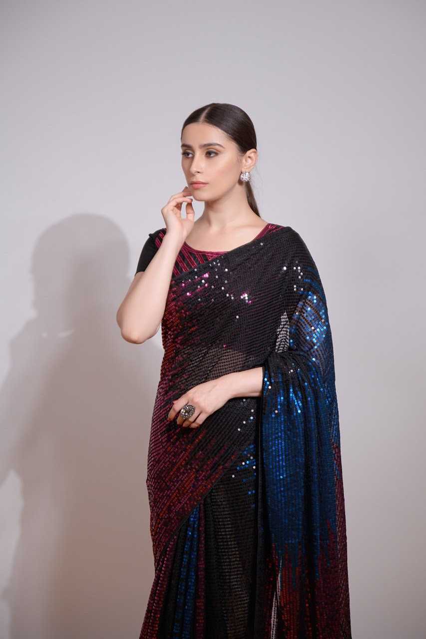 Ynf Georgette KESH151 5245 Sarees Wholesale Fancy Sarees Georgette Sarees Embroidered Sarees Manufacturer