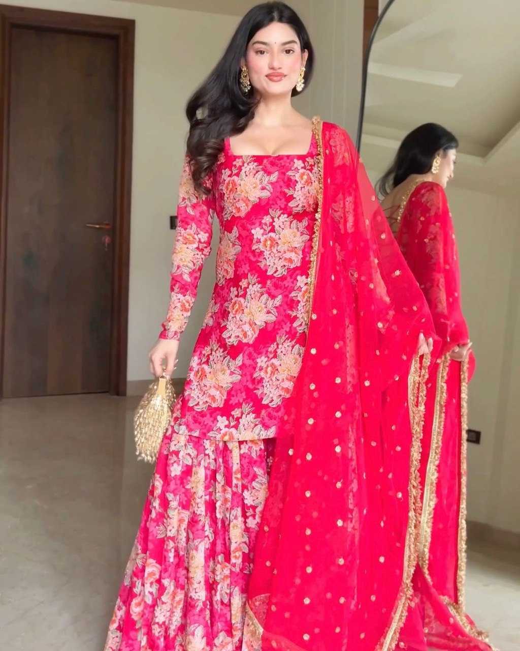 Ynf Georgette KESH154 264 Suits & Dresses Wholesale Sharara Salwar Suits Printed Suits Georgette Suit Manufacturer