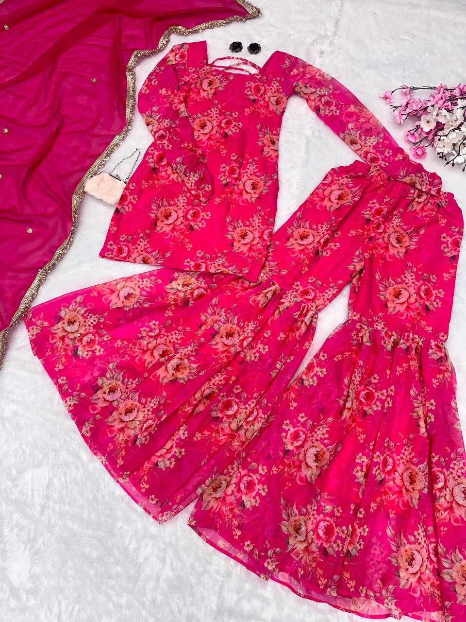 Ynf Georgette KESH154 264 Suits & Dresses Wholesale Sharara Salwar Suits Printed Suits Georgette Suit Manufacturer