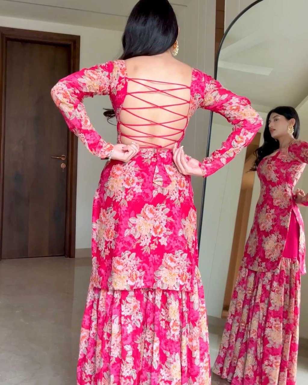 Ynf Georgette KESH154 264 Suits & Dresses Wholesale Sharara Salwar Suits Printed Suits Georgette Suit Manufacturer