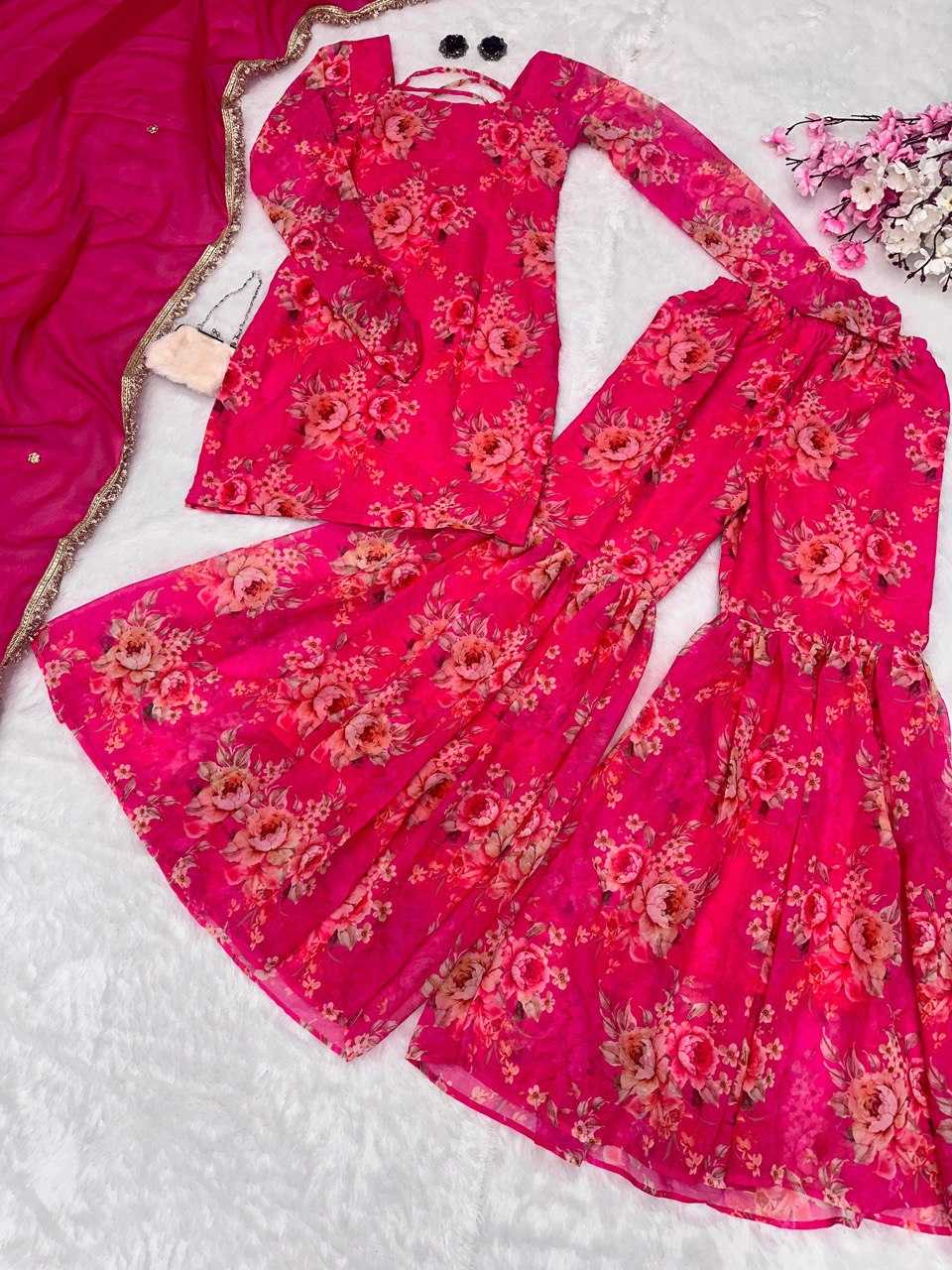 Ynf Georgette KESH154 264 Suits & Dresses Wholesale Sharara Salwar Suits Printed Suits Georgette Suit Manufacturer