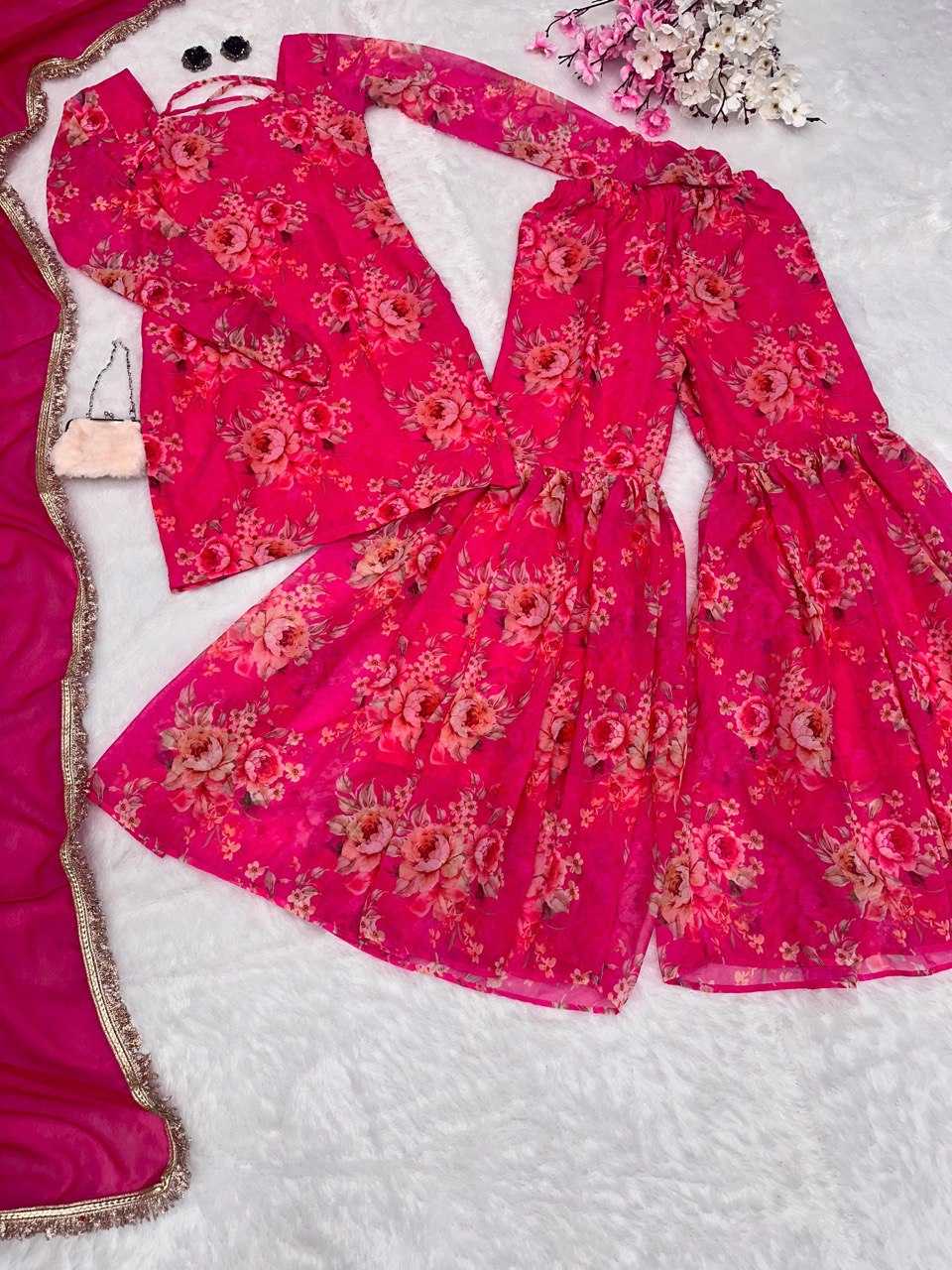 Ynf Georgette KESH154 264 Suits & Dresses Wholesale Sharara Salwar Suits Printed Suits Georgette Suit Manufacturer