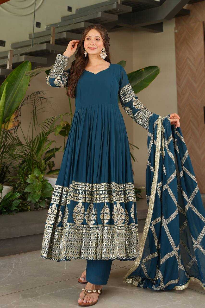 Ynf Georgette KESH158 DOL Gowns Wholesale Embroidery Gowns Anarkali Gown Georgette Gown Manufacturer