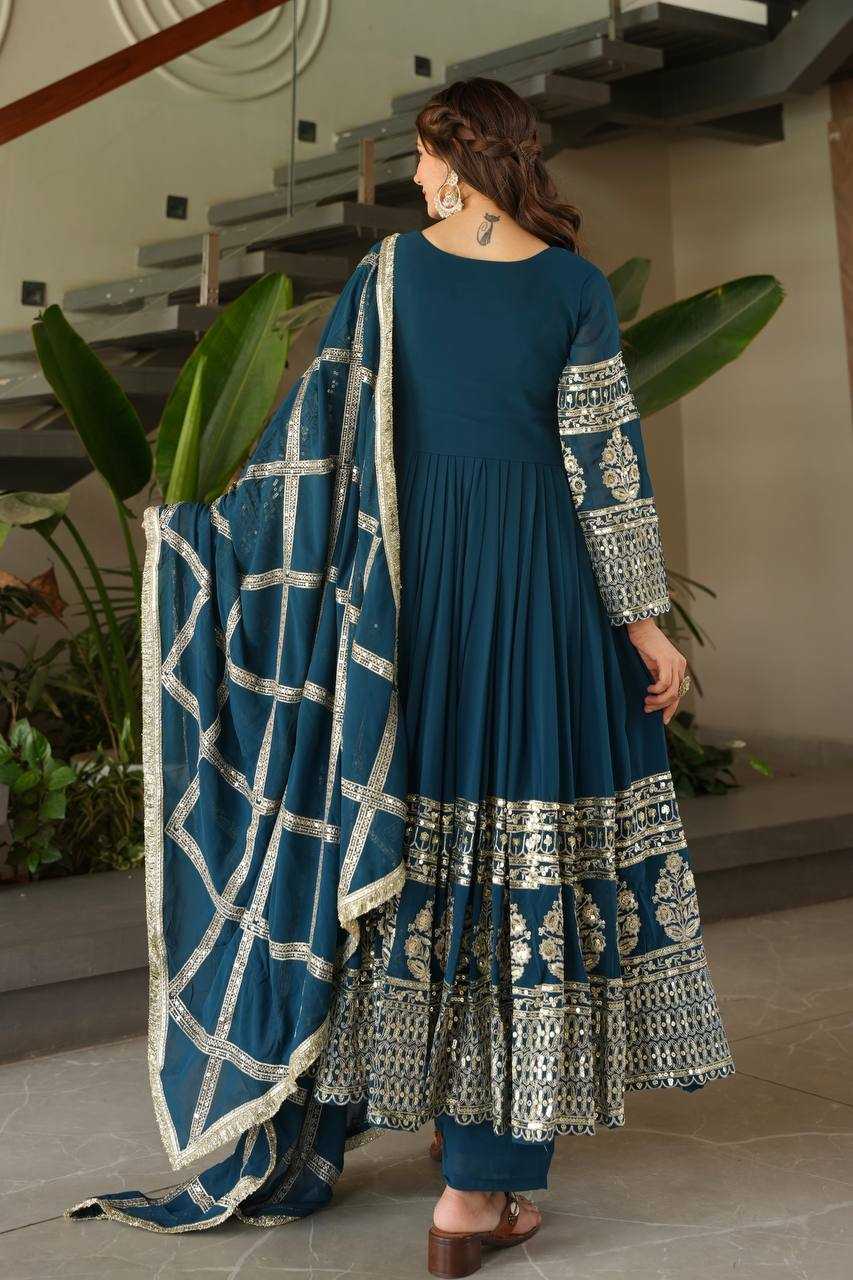 Ynf Georgette KESH158 DOL Gowns Wholesale Embroidery Gowns Anarkali Gown Georgette Gown Manufacturer