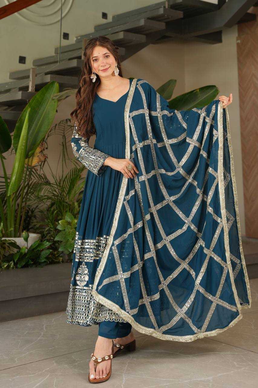 Ynf Georgette KESH158 DOL Gowns Wholesale Embroidery Gowns Anarkali Gown Georgette Gown Manufacturer