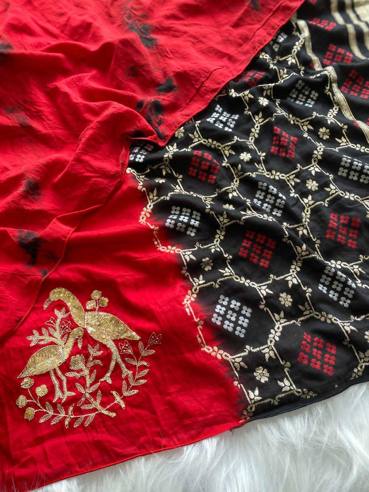 Ynf Georgette KESH249 dye Sarees Wholesale Georgette Sarees Sequence Sarees Red Sarees Manufacturer