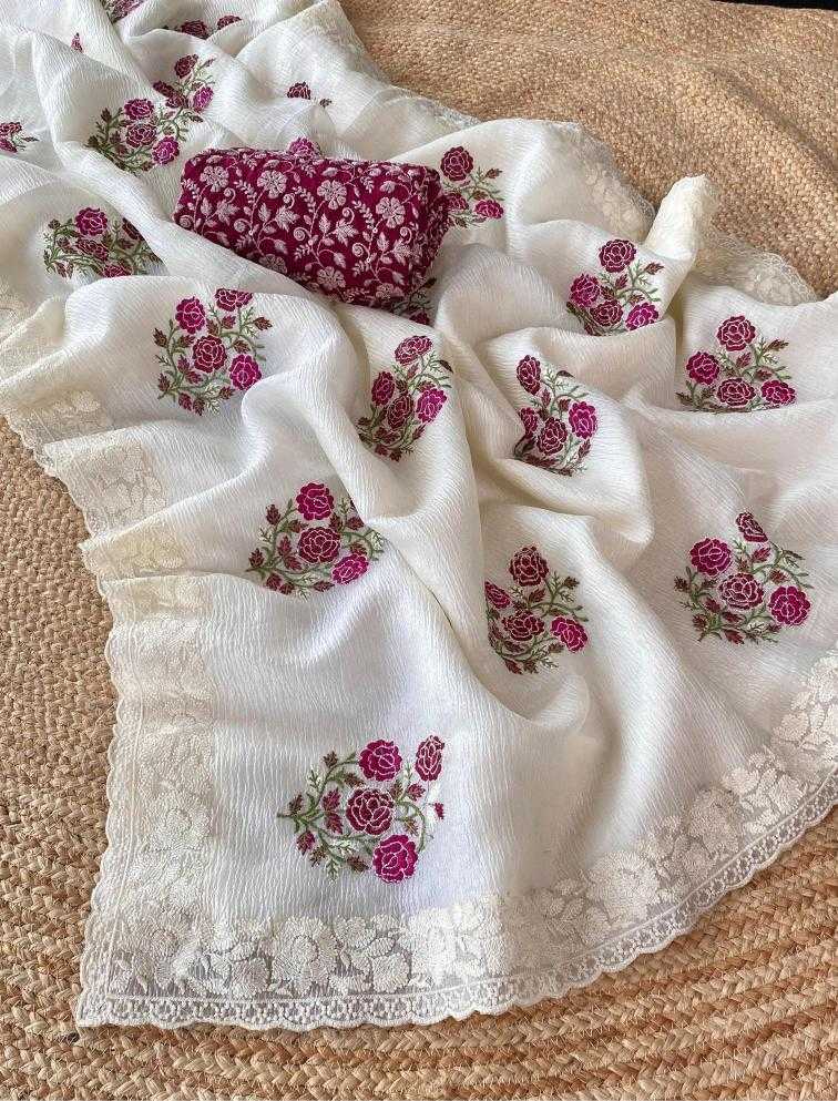 Ynf Georgette KESH249 Navya Sarees Festive Collections Wholesale Georgette Sarees Embroidered Sarees Onam Collections Manufacturer