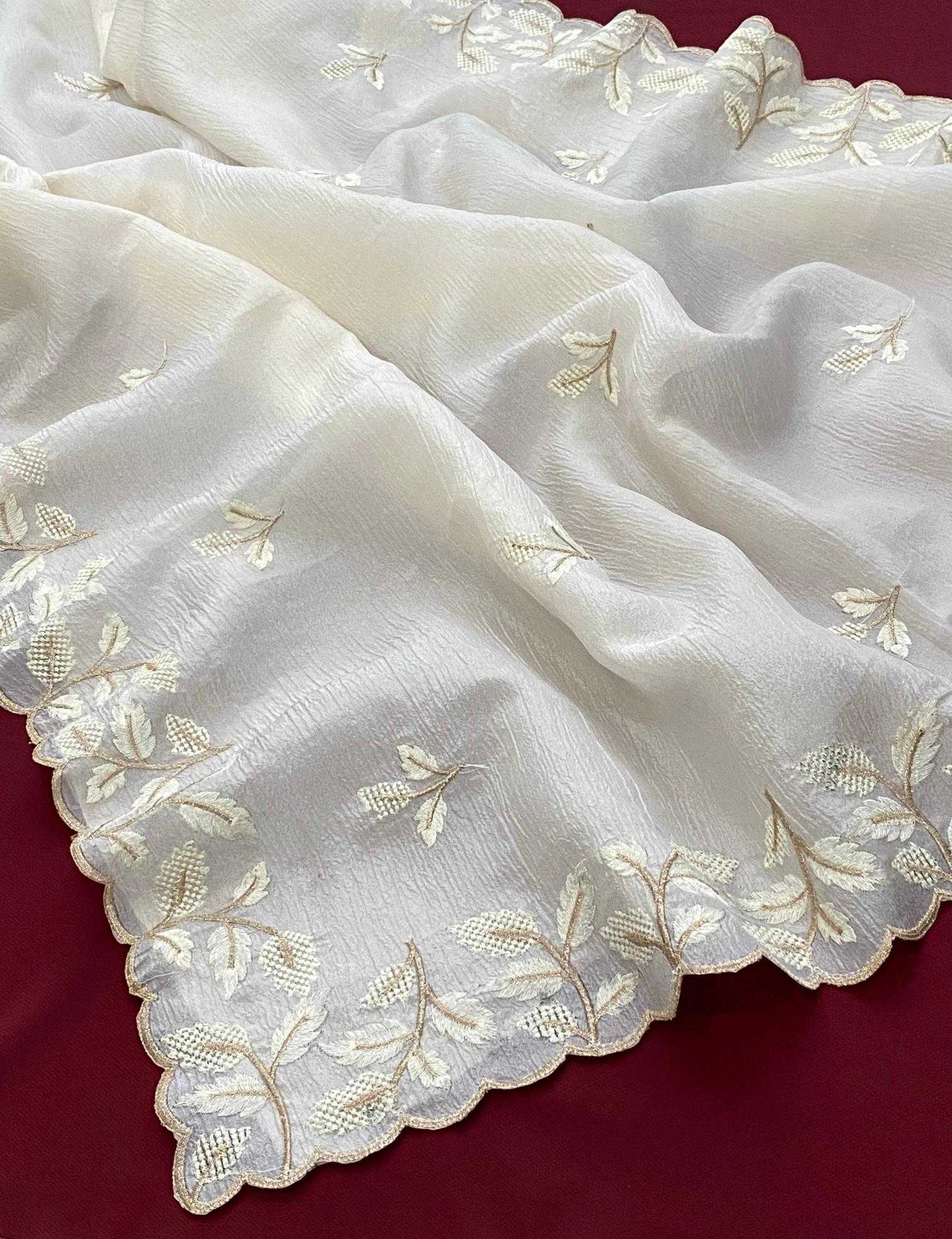 Ynf Georgette KESH249 Tashi Sarees Festive Collections Wholesale Georgette Sarees Embroidered Sarees Onam Collections Manufacturer