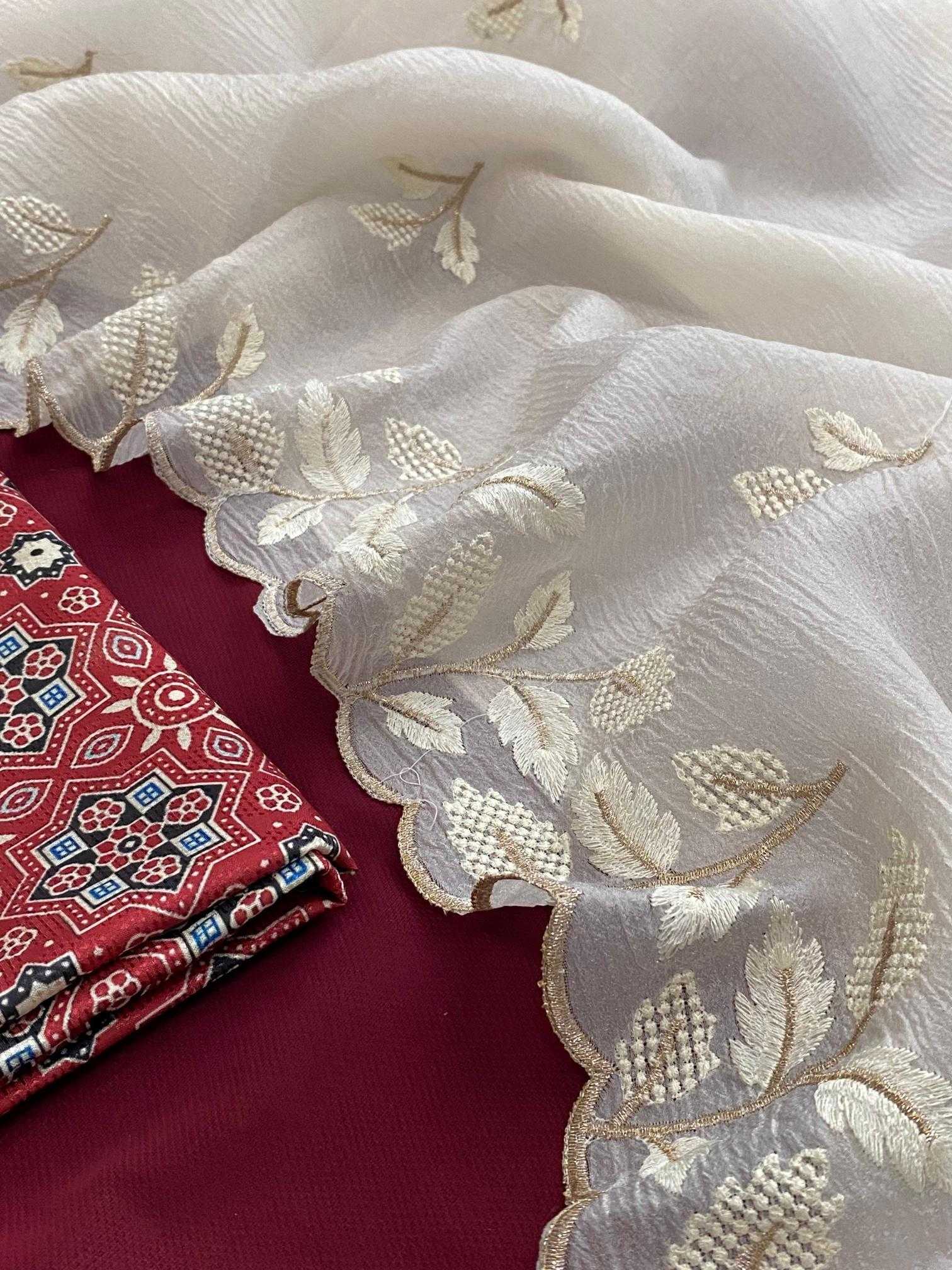Ynf Georgette KESH249 Tashi Sarees Festive Collections Wholesale Georgette Sarees Embroidered Sarees Onam Collections Manufacturer