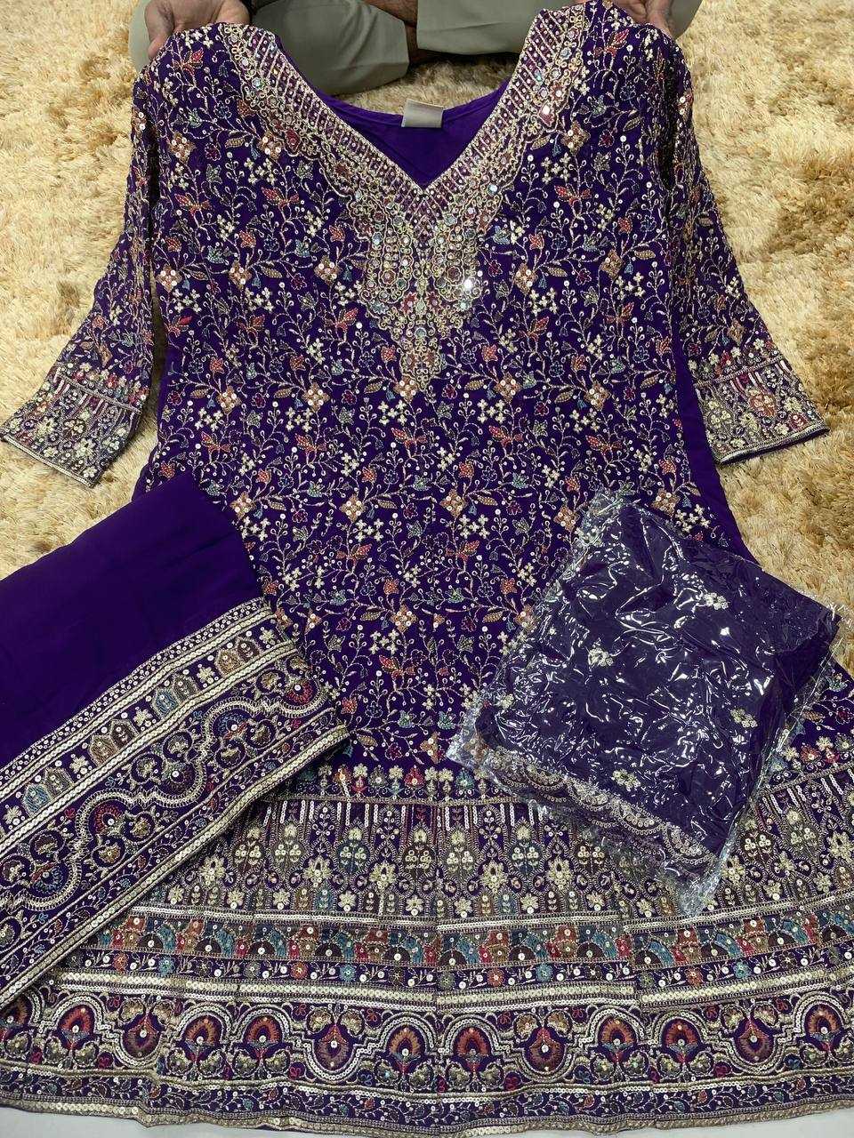 Ynf Georgette KESH379 10007 Suits & Dresses Wedding Collections Festive Collections Wholesale Georgette Suit Designer Suits Embroidered Suits Manufacturer