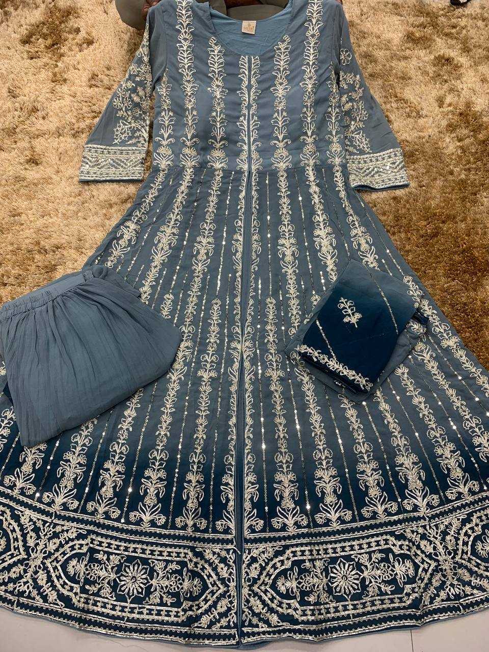 Ynf Georgette KESH379 5609 Suits & Dresses Wedding Collections Festive Collections Wholesale Embroidery Suits Georgette Suit Designer Suits Manufacturer