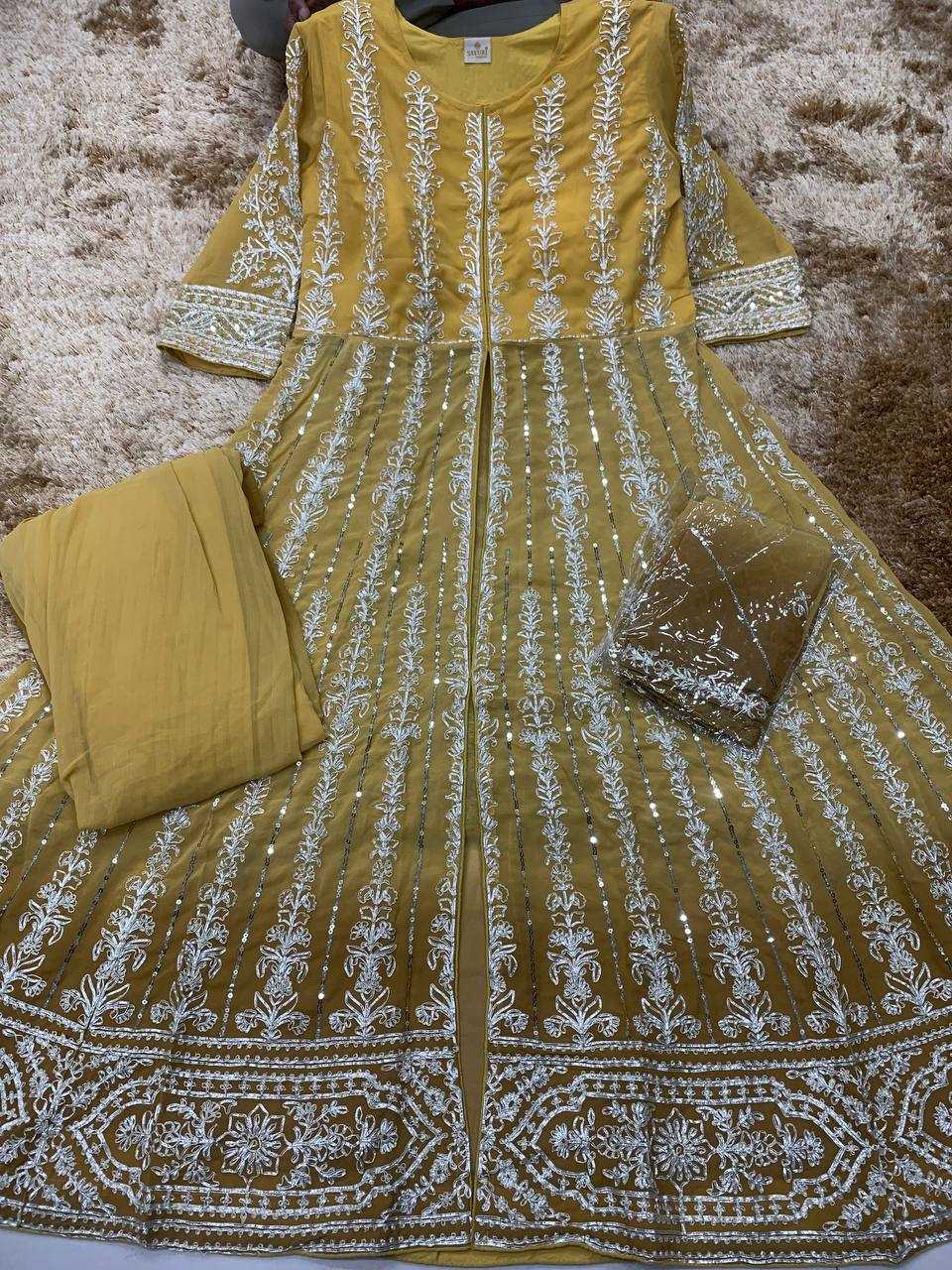 Ynf Georgette KESH379 5609 Suits & Dresses Wedding Collections Festive Collections Wholesale Embroidery Suits Georgette Suit Designer Suits Manufacturer