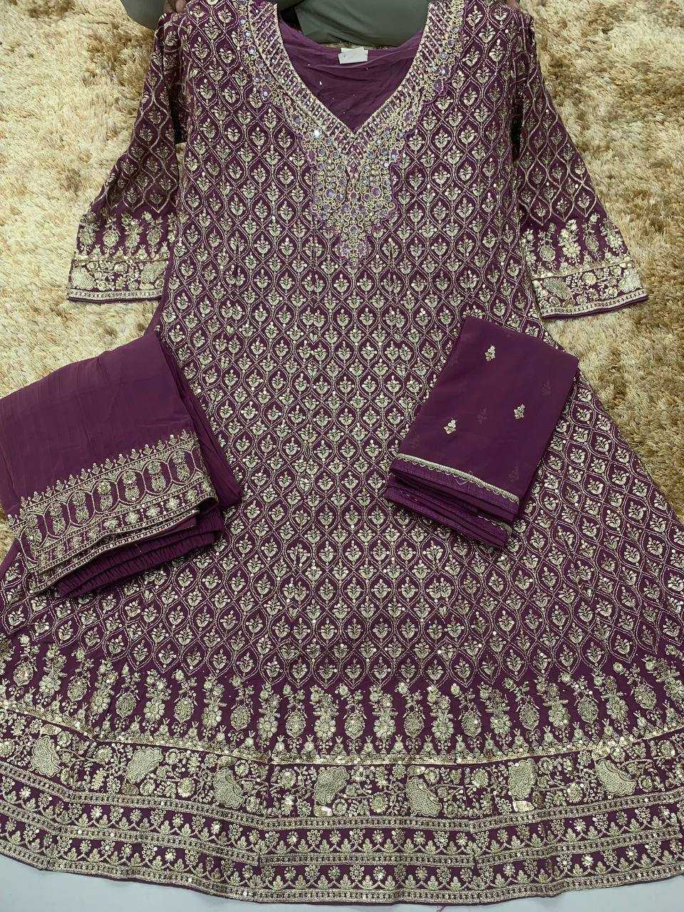 Ynf Georgette KESH379 5803 Suits & Dresses Wedding Collections Festive Collections Wholesale Embroidery Suits Georgette Suit Designer Suits Manufacturer