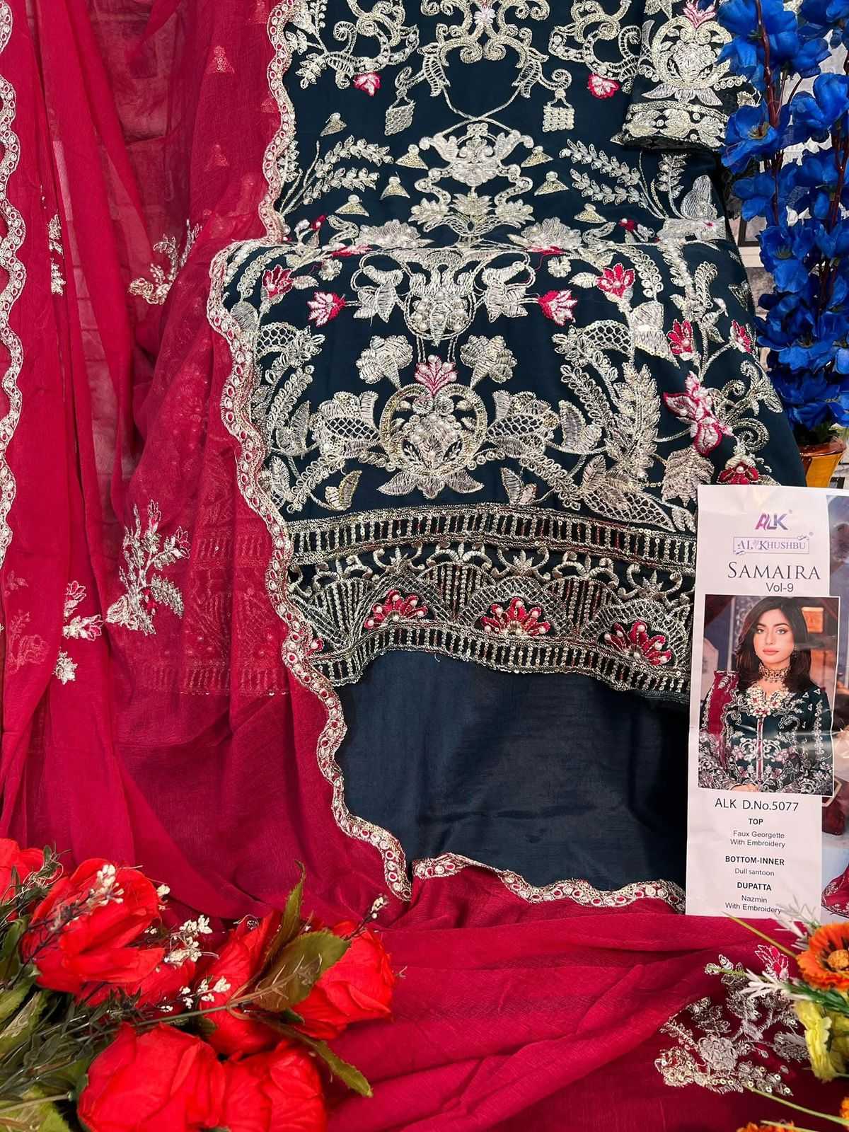 Ynf Georgette KESH444 AL-KHUSHBU-5075 Suits & Dresses Wholesale Embroidery Suits Georgette Suit Designer Suits Manufacturer