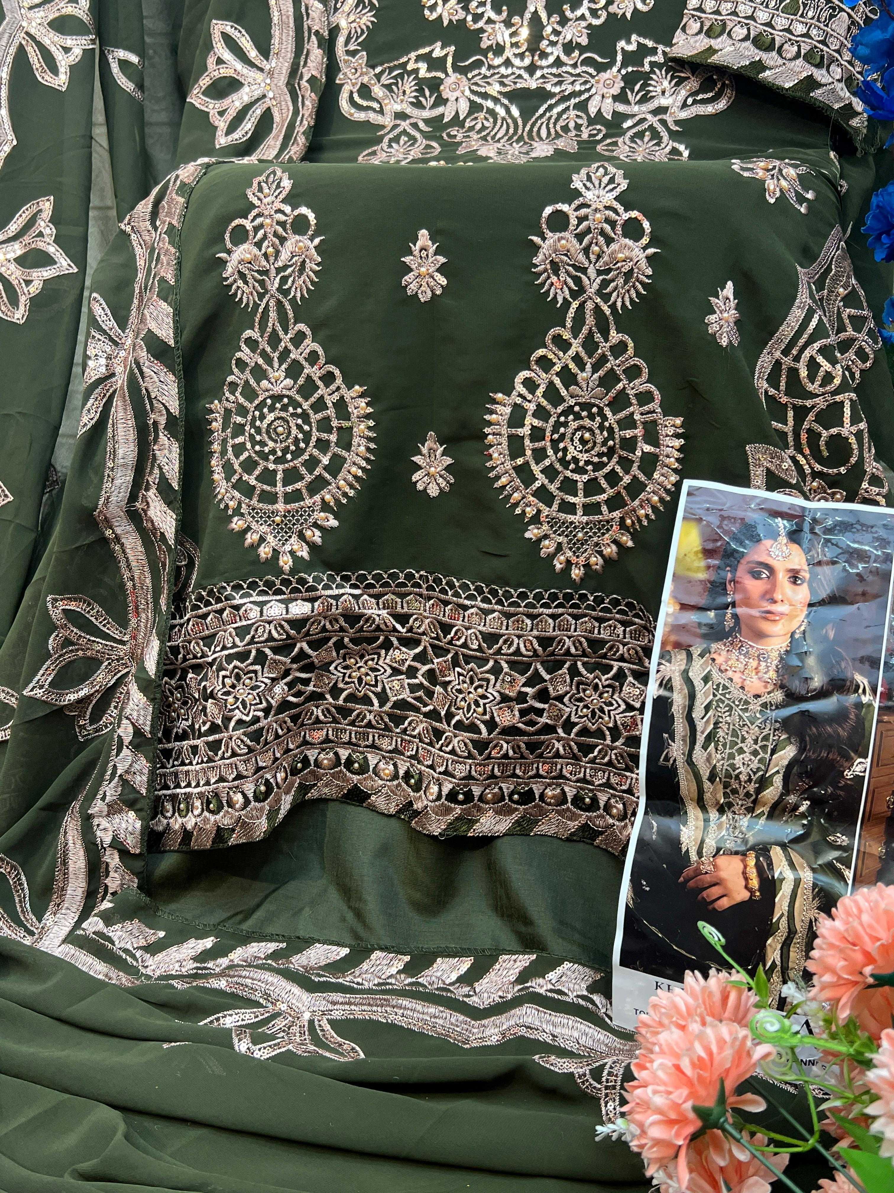Ynf Georgette KESH444 KHUSBOO-VOL-9 10323 Suits & Dresses Wholesale Embroidery Suits Georgette Suit Designer Suits Manufacturer