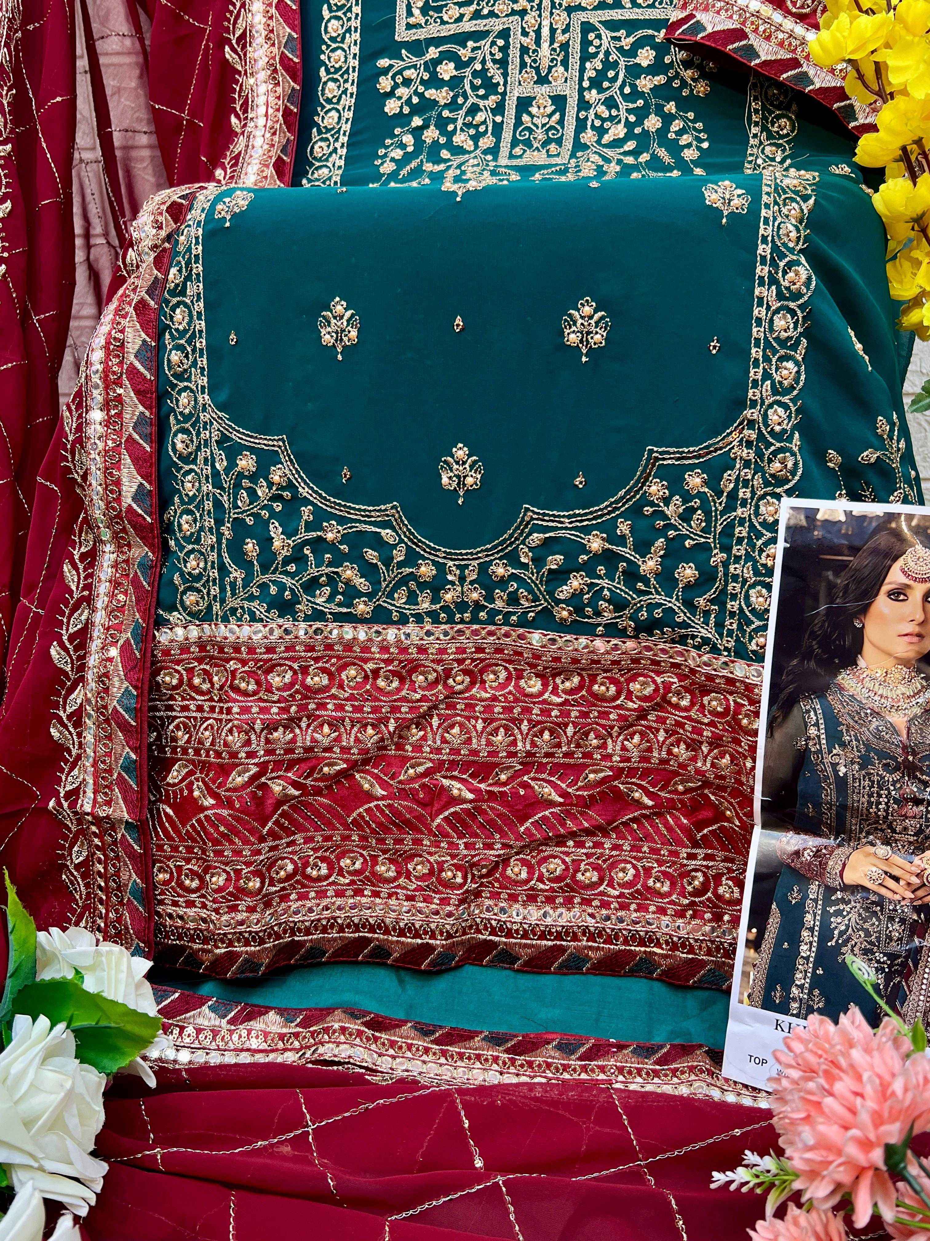 Ynf Georgette KESH444 KHUSBOO-VOL-9 10323 Suits & Dresses Wholesale Embroidery Suits Georgette Suit Designer Suits Manufacturer