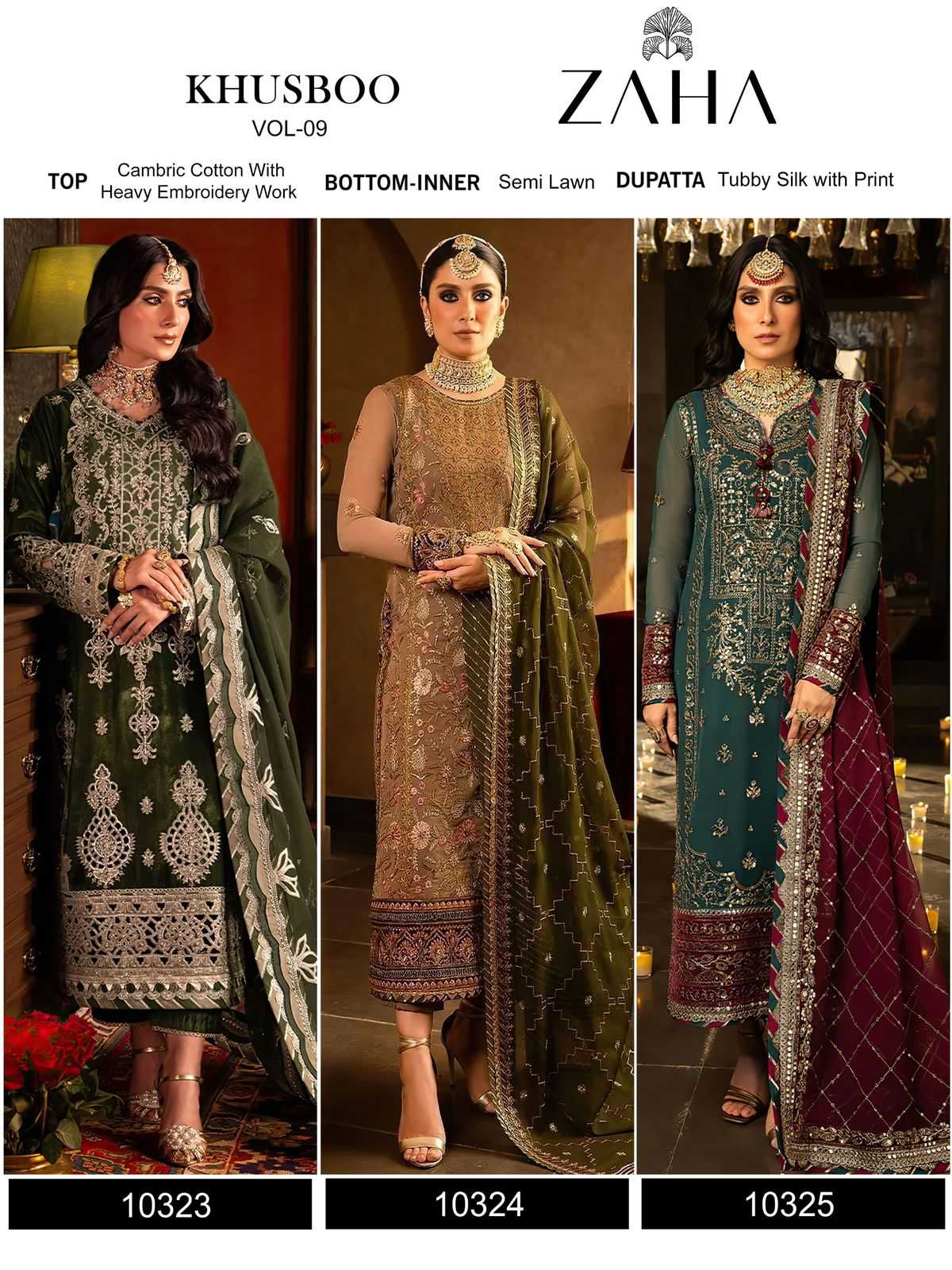 Ynf Georgette KESH444 KHUSBOO-VOL-9 10323 Suits & Dresses Wholesale Embroidery Suits Georgette Suit Designer Suits Manufacturer