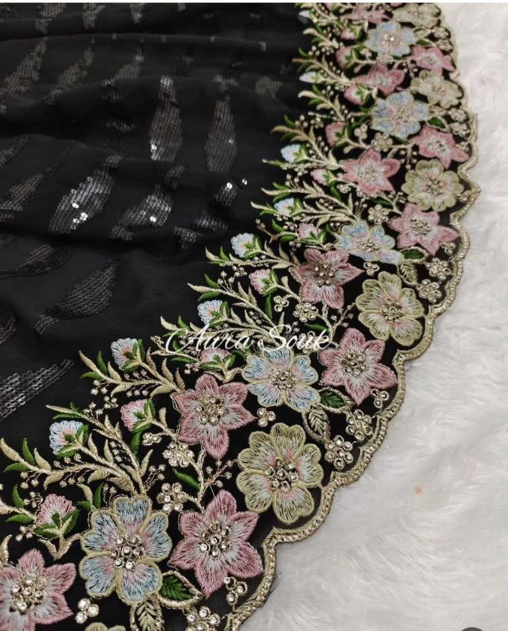 Ynf Georgette KESH486 639 Sarees Wedding Collections Festive Collections Wholesale Georgette Sarees Sequins Work Saree Sarees With Blouse Manufacturer