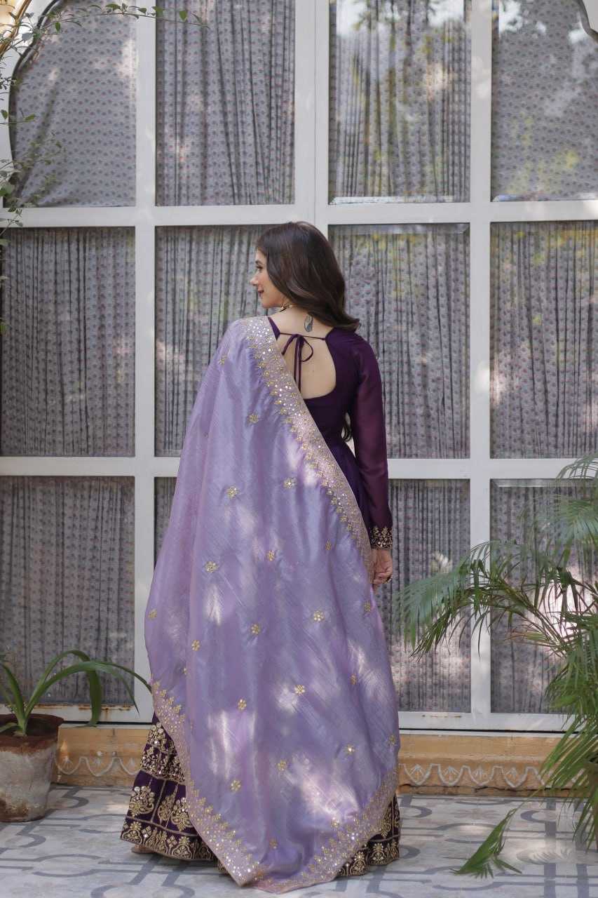 Ynf Georgette KESH489 1143 Gowns Wedding Collections Festive Collections Wholesale Embroidery Gowns Gown With Dupatta Full Sleeve Gowns Manufacturer
