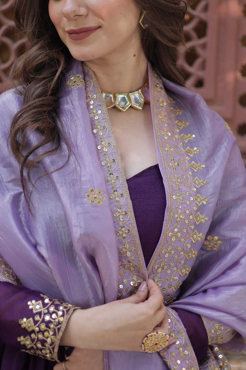 Ynf Georgette KESH489 1143 Gowns Wedding Collections Festive Collections Wholesale Embroidery Gowns Gown With Dupatta Full Sleeve Gowns Manufacturer