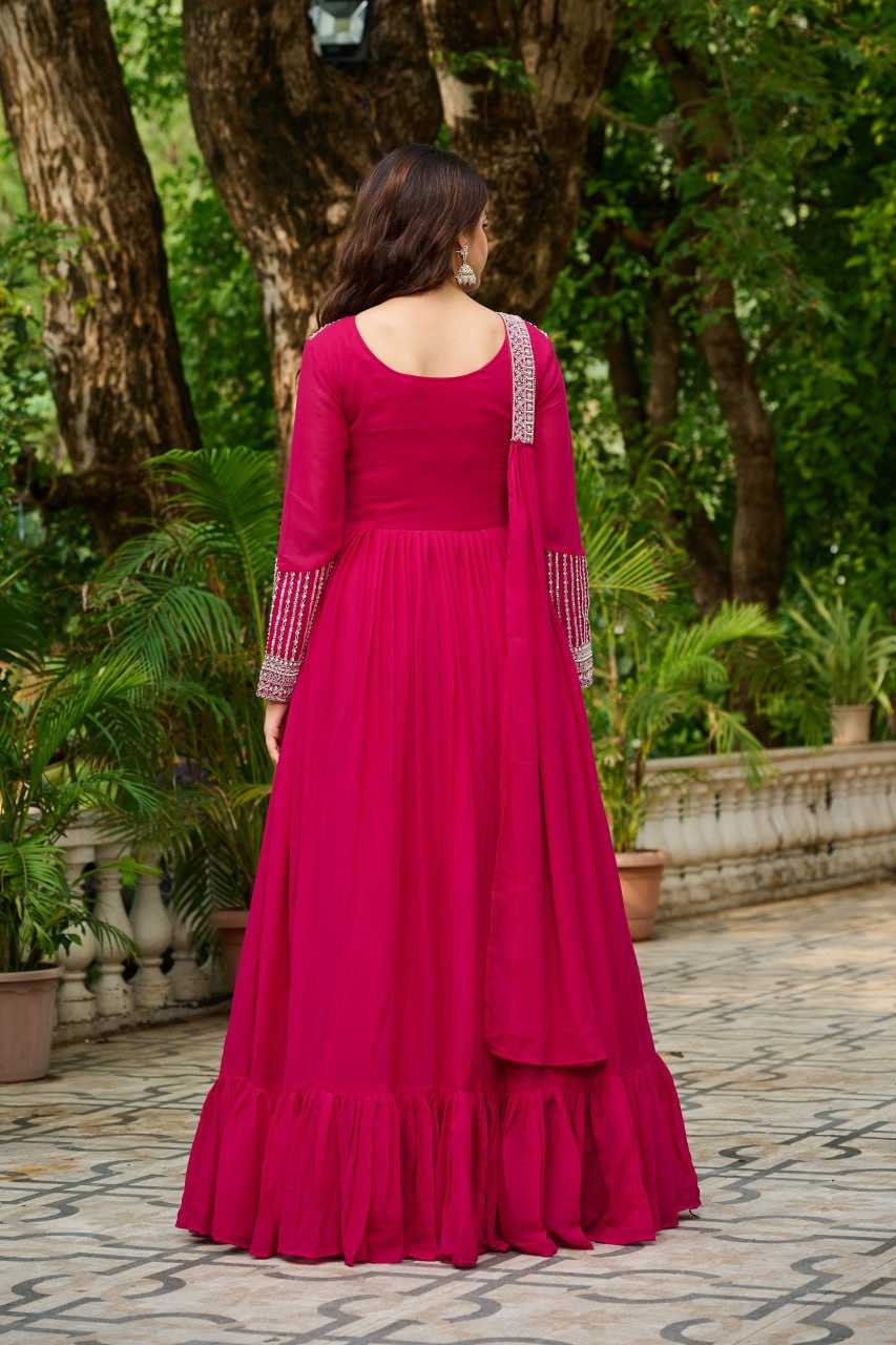 Ynf Georgette KESH489 1151-2 Gowns Wholesale Designer Gowns Sequin Gowns Manufacturer