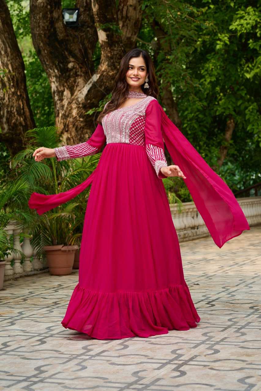 Ynf Georgette KESH489 1151-2 Gowns Wholesale Designer Gowns Sequin Gowns Manufacturer