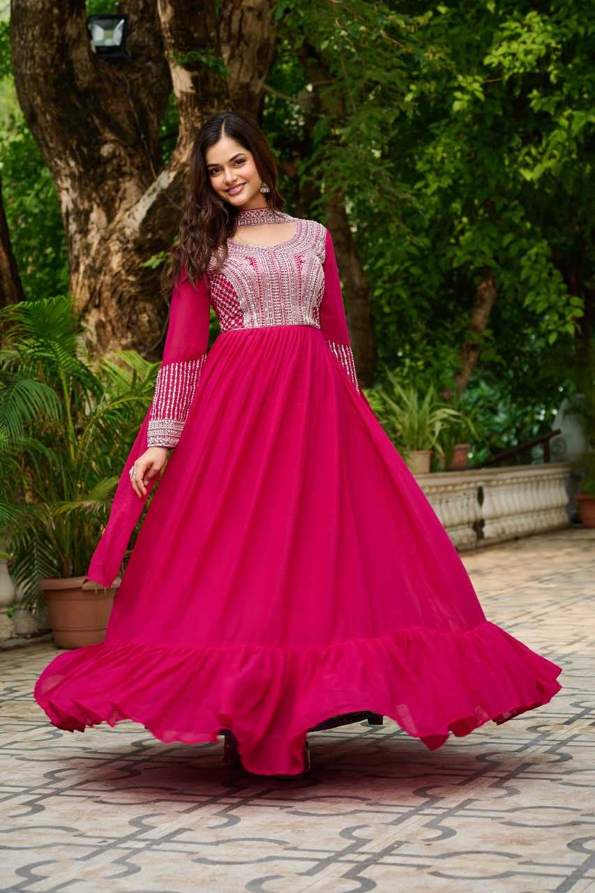 Ynf Georgette KESH489 1151-2 Gowns Wholesale Designer Gowns Sequin Gowns Manufacturer