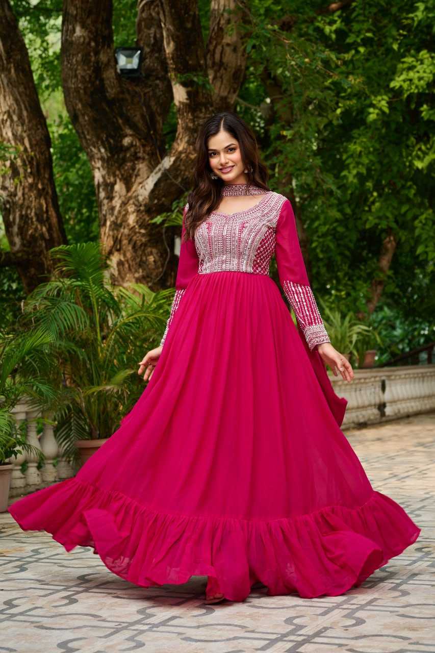 Ynf Georgette KESH489 1151-2 Gowns Wholesale Designer Gowns Sequin Gowns Manufacturer