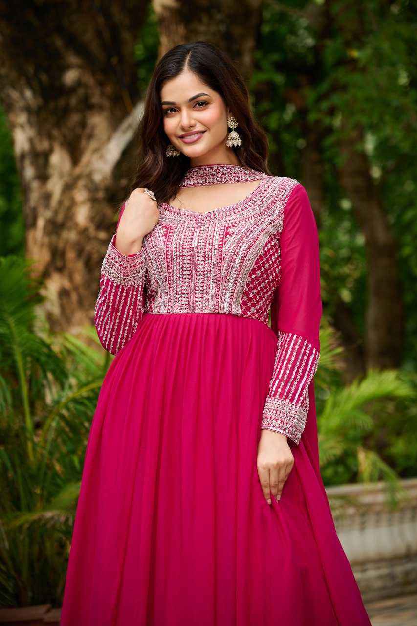 Ynf Georgette KESH489 1151-2 Gowns Wholesale Designer Gowns Sequin Gowns Manufacturer