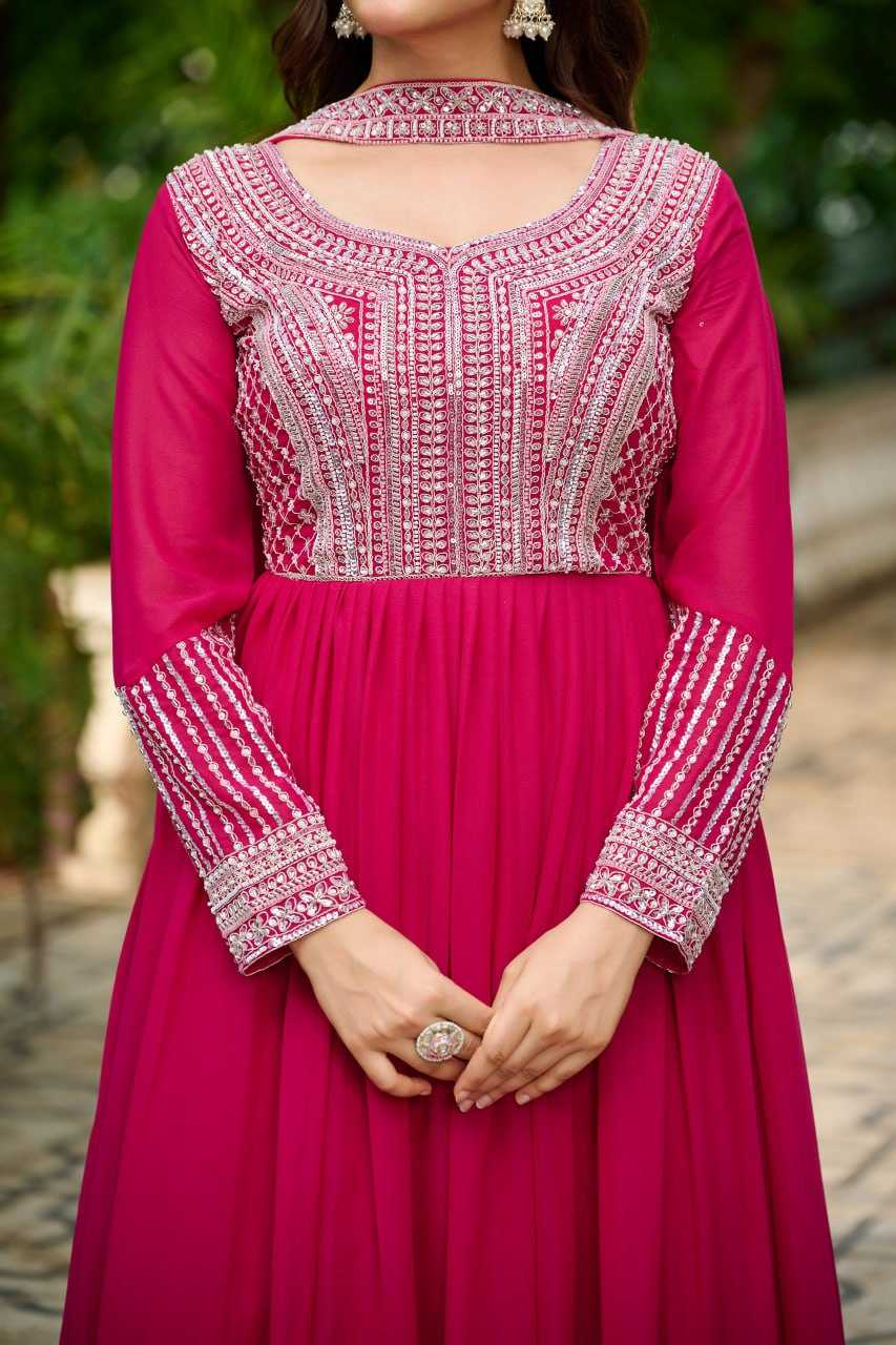 Ynf Georgette KESH489 1151-2 Gowns Wholesale Designer Gowns Sequin Gowns Manufacturer