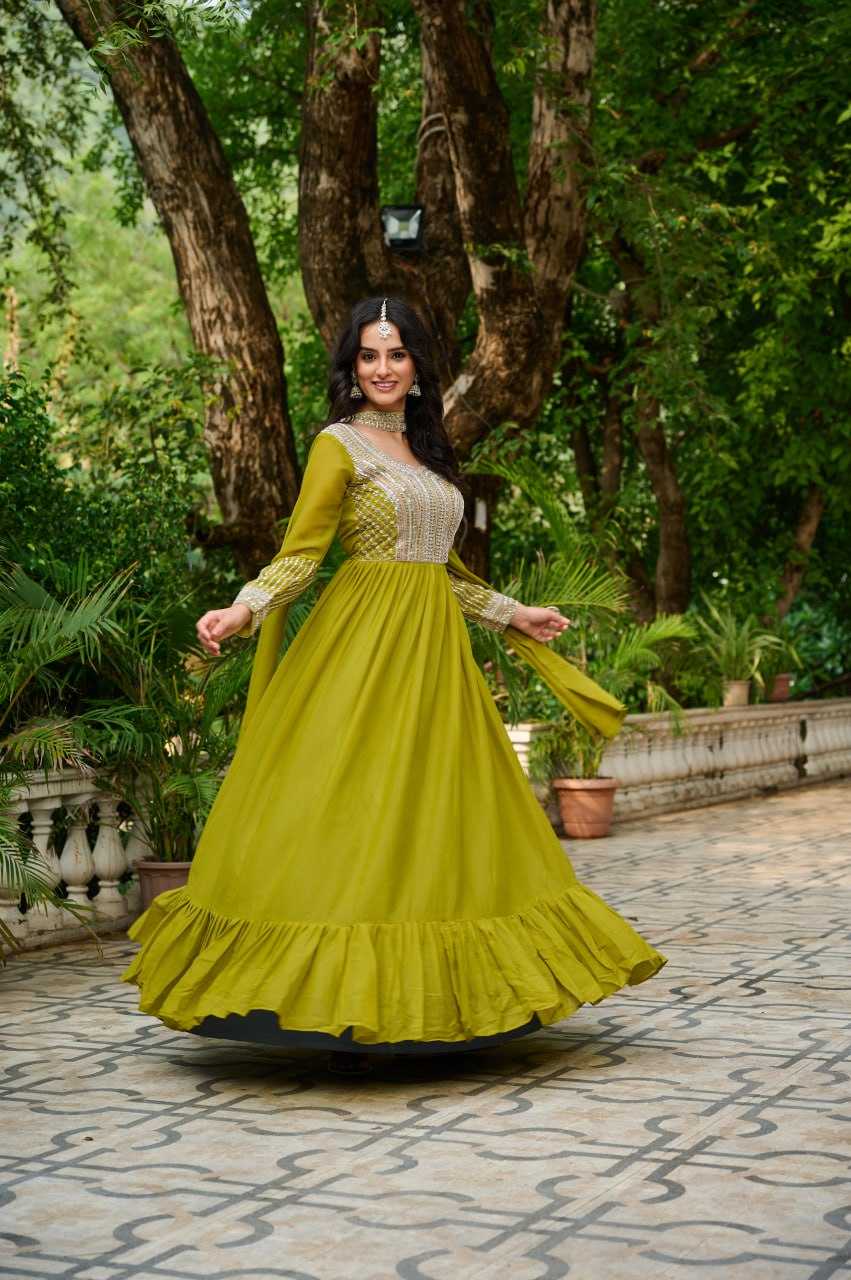 Ynf Georgette KESH489 1151-2 Gowns Wholesale Designer Gowns Sequin Gowns Manufacturer