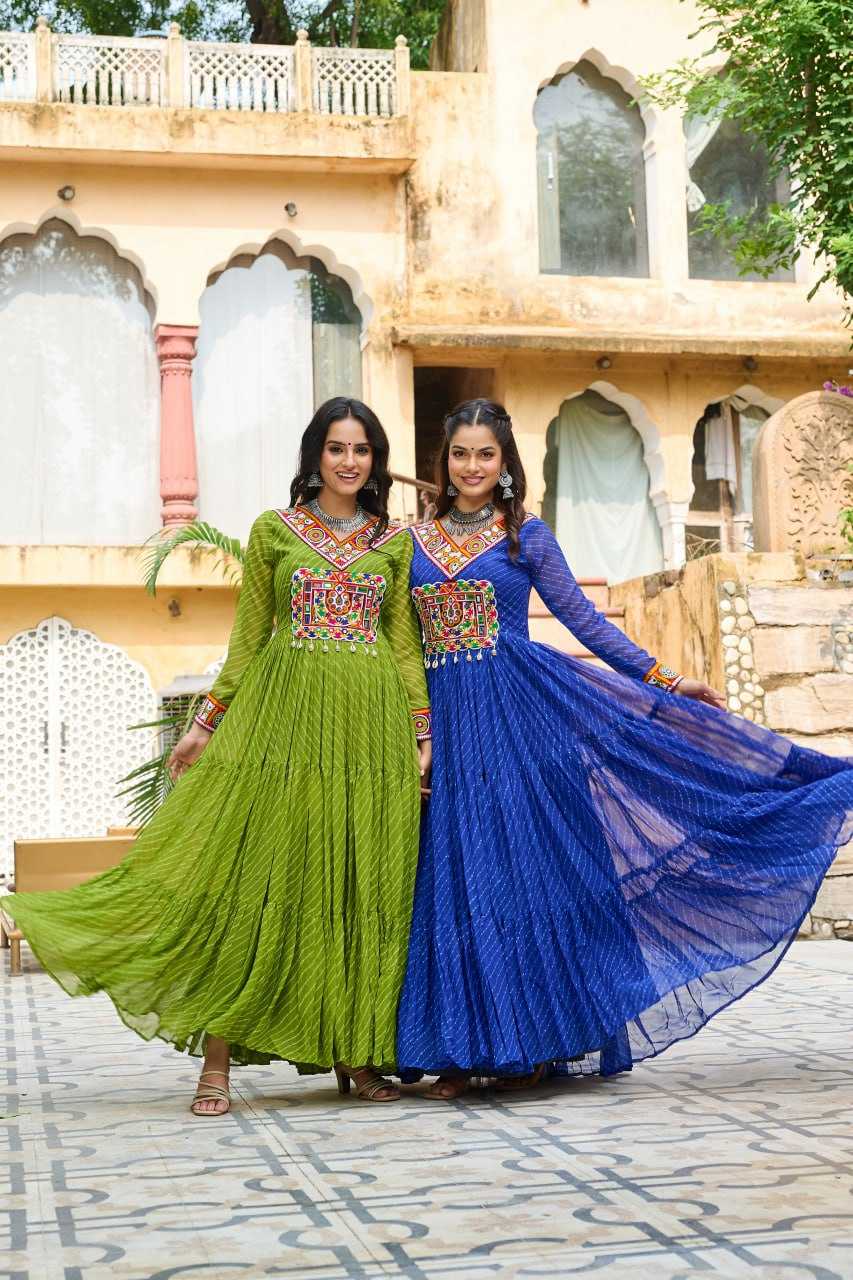 Ynf Georgette KESH489 1182 Gowns Wholesale Printed Gowns Long Gowns Georgette Gown Manufacturer