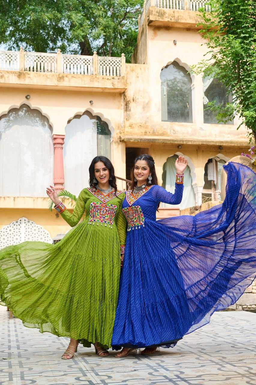 Ynf Georgette KESH489 1182 Gowns Wholesale Printed Gowns Long Gowns Georgette Gown Manufacturer