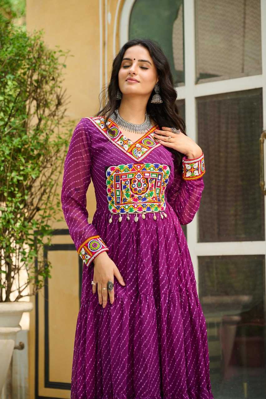 Ynf Georgette KESH489 1182 Gowns Wholesale Printed Gowns Long Gowns Georgette Gown Manufacturer