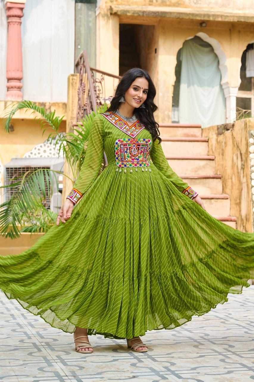 Ynf Georgette KESH489 1182 Gowns Wholesale Printed Gowns Long Gowns Georgette Gown Manufacturer