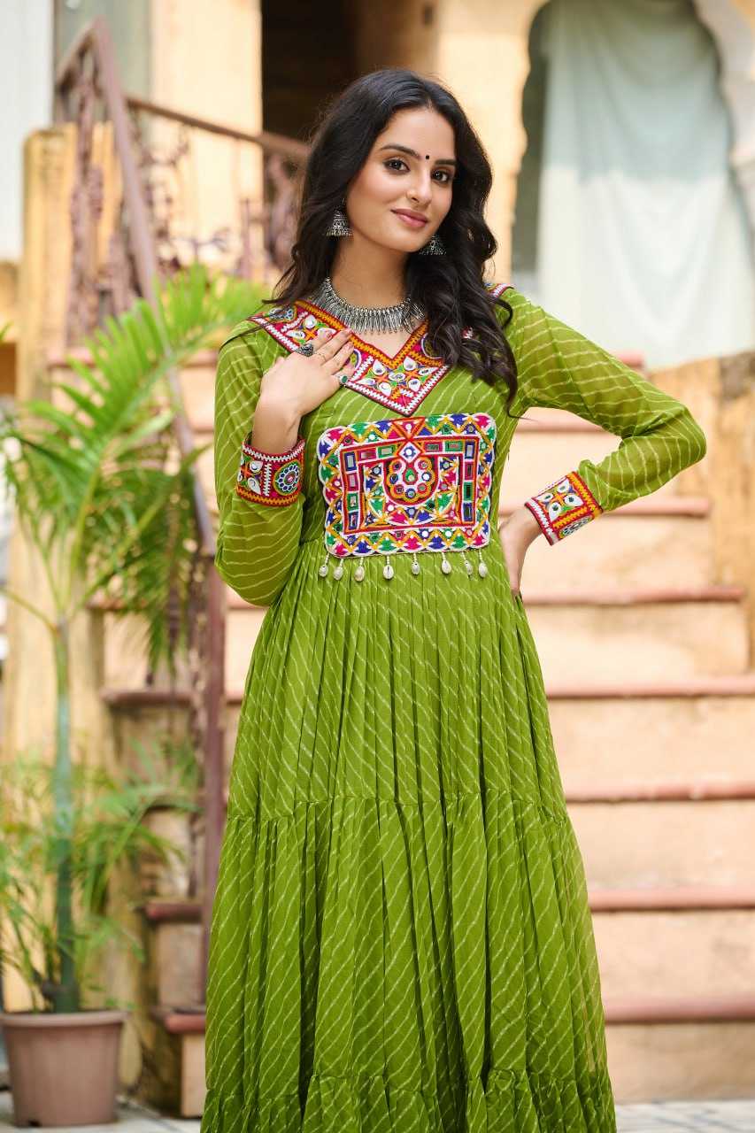 Ynf Georgette KESH489 1182 Gowns Wholesale Printed Gowns Long Gowns Georgette Gown Manufacturer