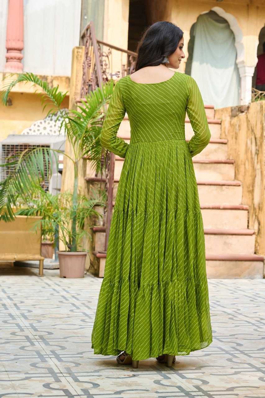 Ynf Georgette KESH489 1182 Gowns Wholesale Printed Gowns Long Gowns Georgette Gown Manufacturer