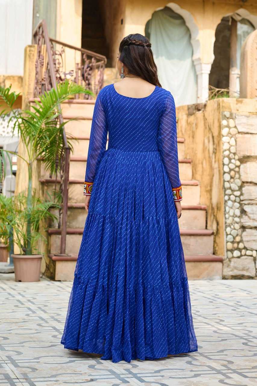 Ynf Georgette KESH489 1182 Gowns Wholesale Printed Gowns Long Gowns Georgette Gown Manufacturer